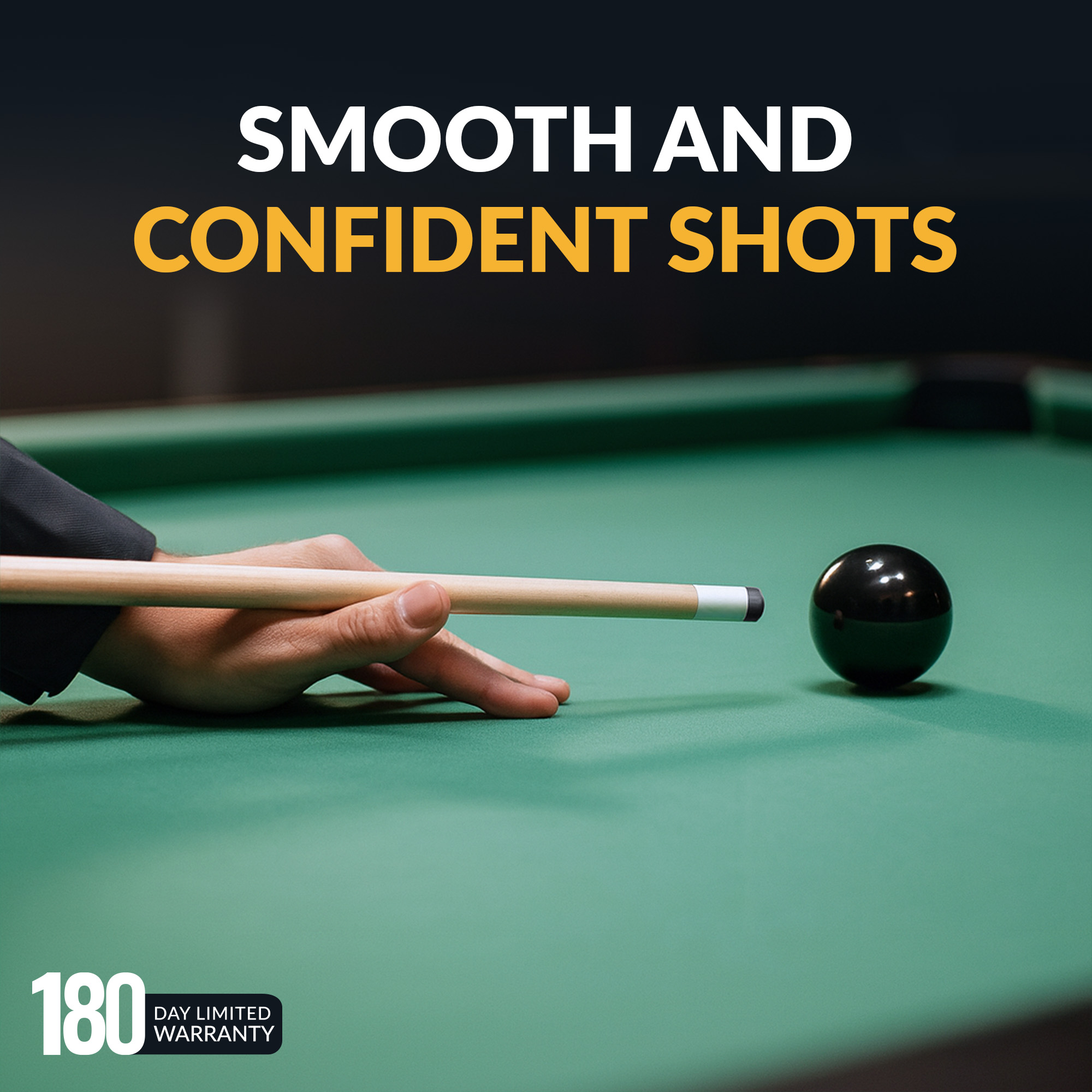 Conquest 58-in Cue Stick and Case Set - Maple Wood - Black | BG50391 image 3