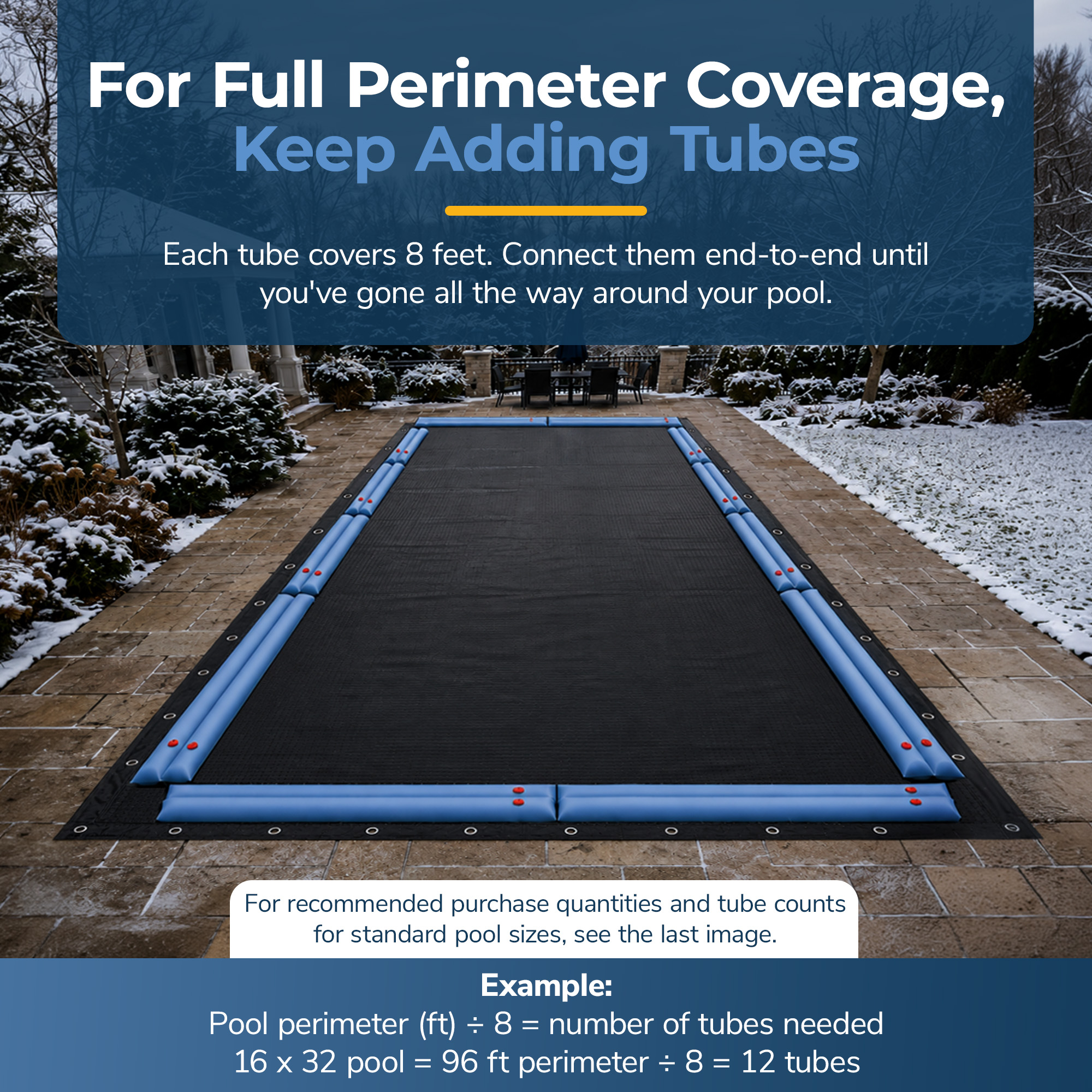 8-ft Double Water Tube for Winter Pool Cover - 5 Pack | NW106 image 7