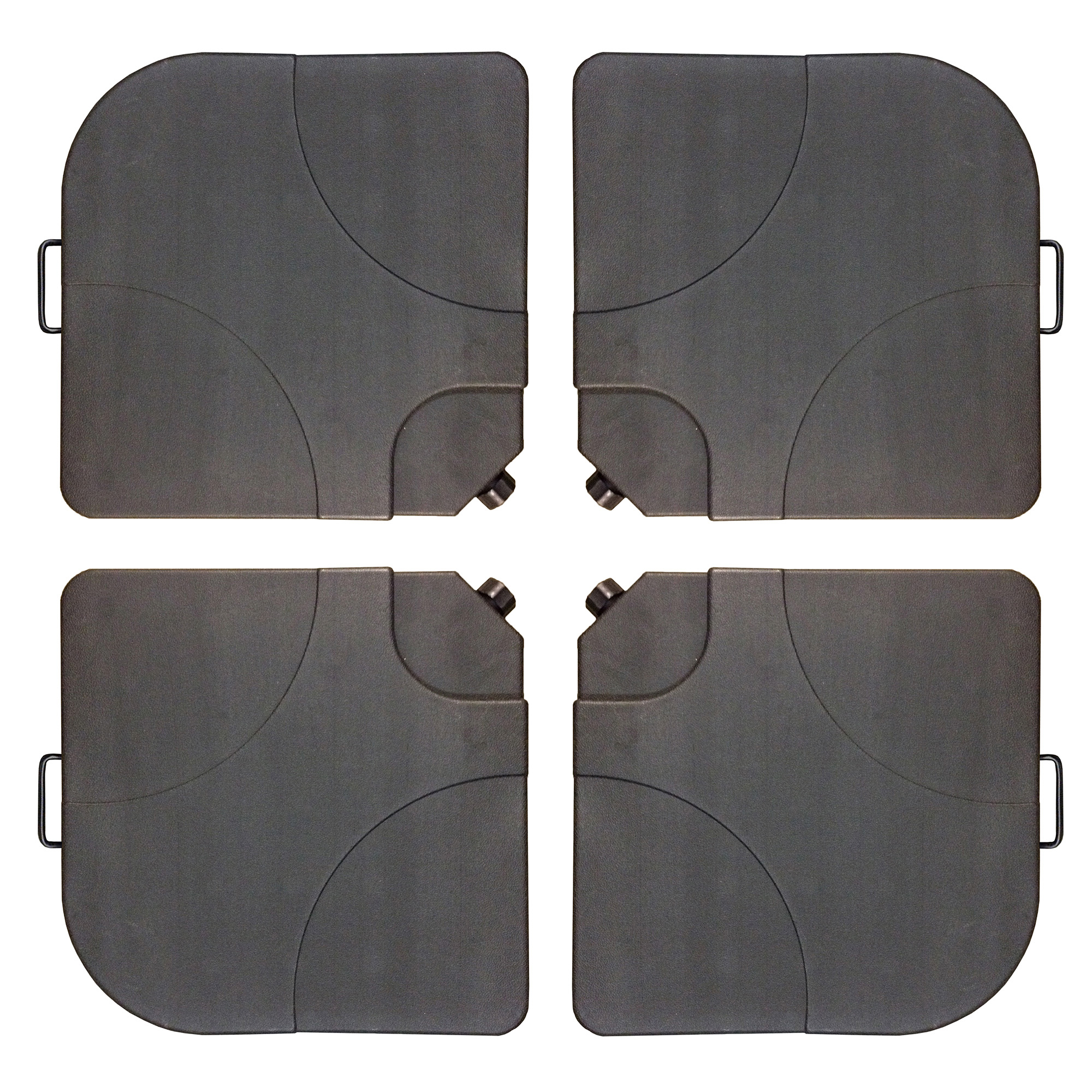 (4) 35-lb Resin Umbrella Base Weights in Black | NU5395C