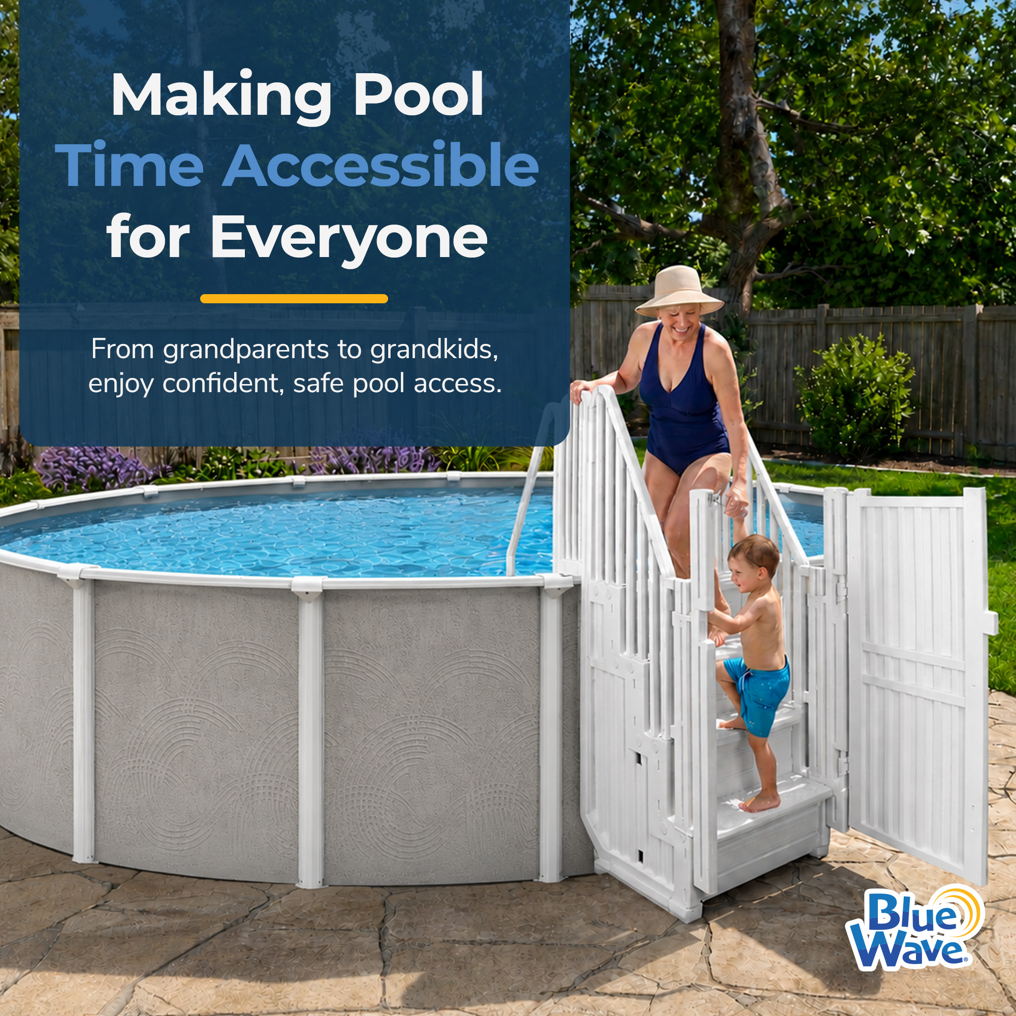 Easy Pool Step Entry System w/ Gate | NE138 image 6