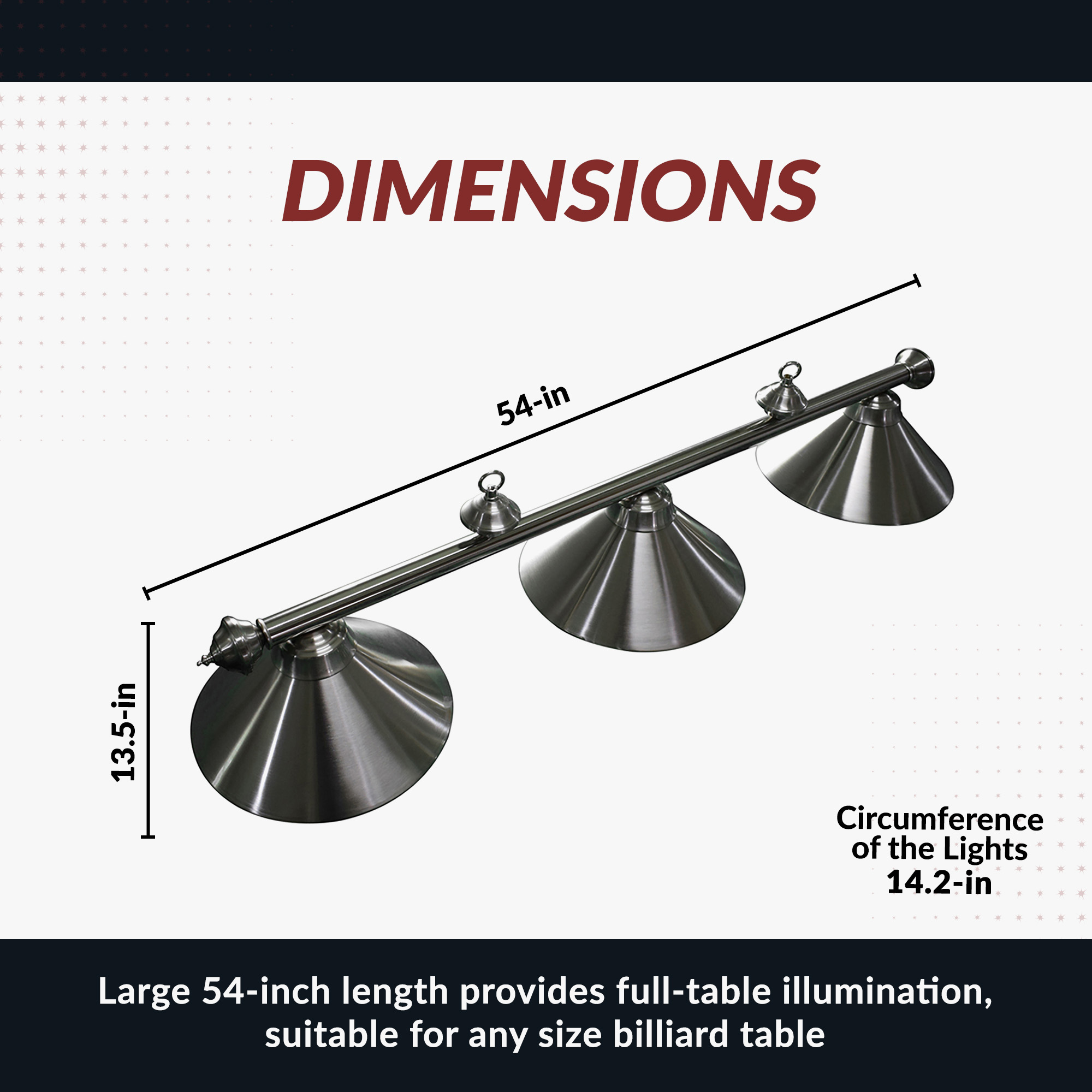 3 Shade Billiard Light - Soft Brushed Stainless Steel | BG2577 image 2
