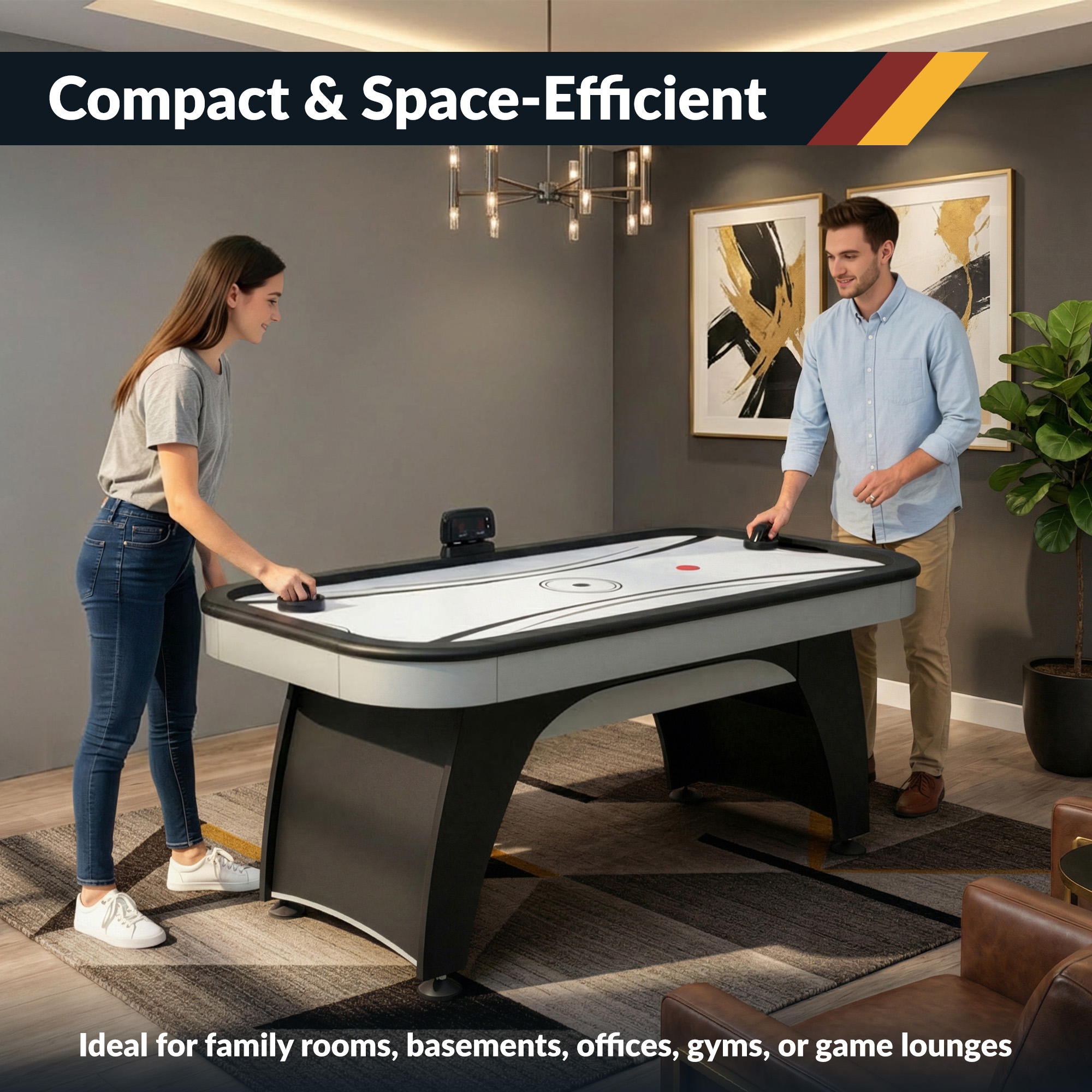 Silverstreak 72-in Air Hockey Table with LED Scoring | BG1029H image 7