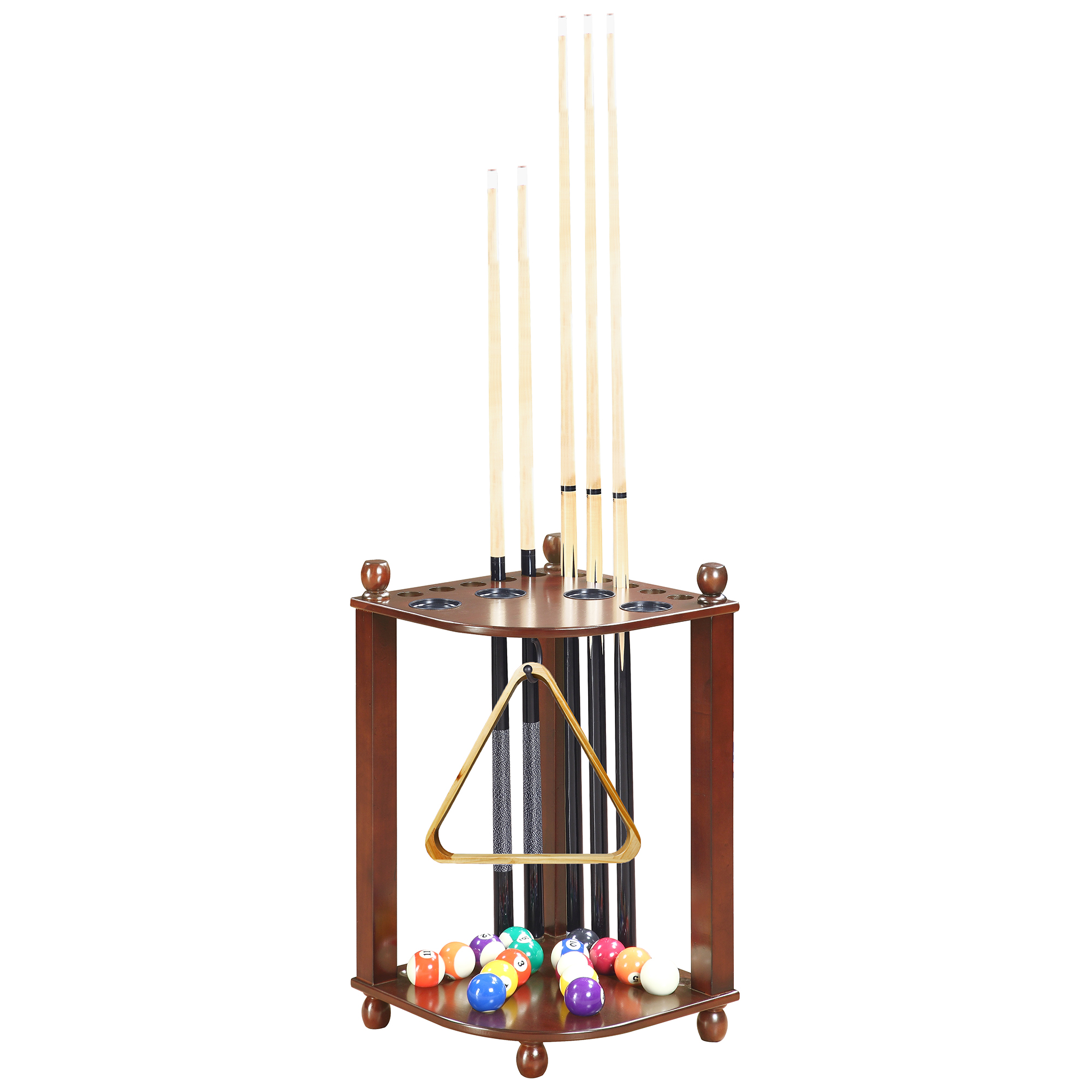 Regent 28-in Corner Floor Billiard Cue Rack - Walnut Finish | BG2569W image 7