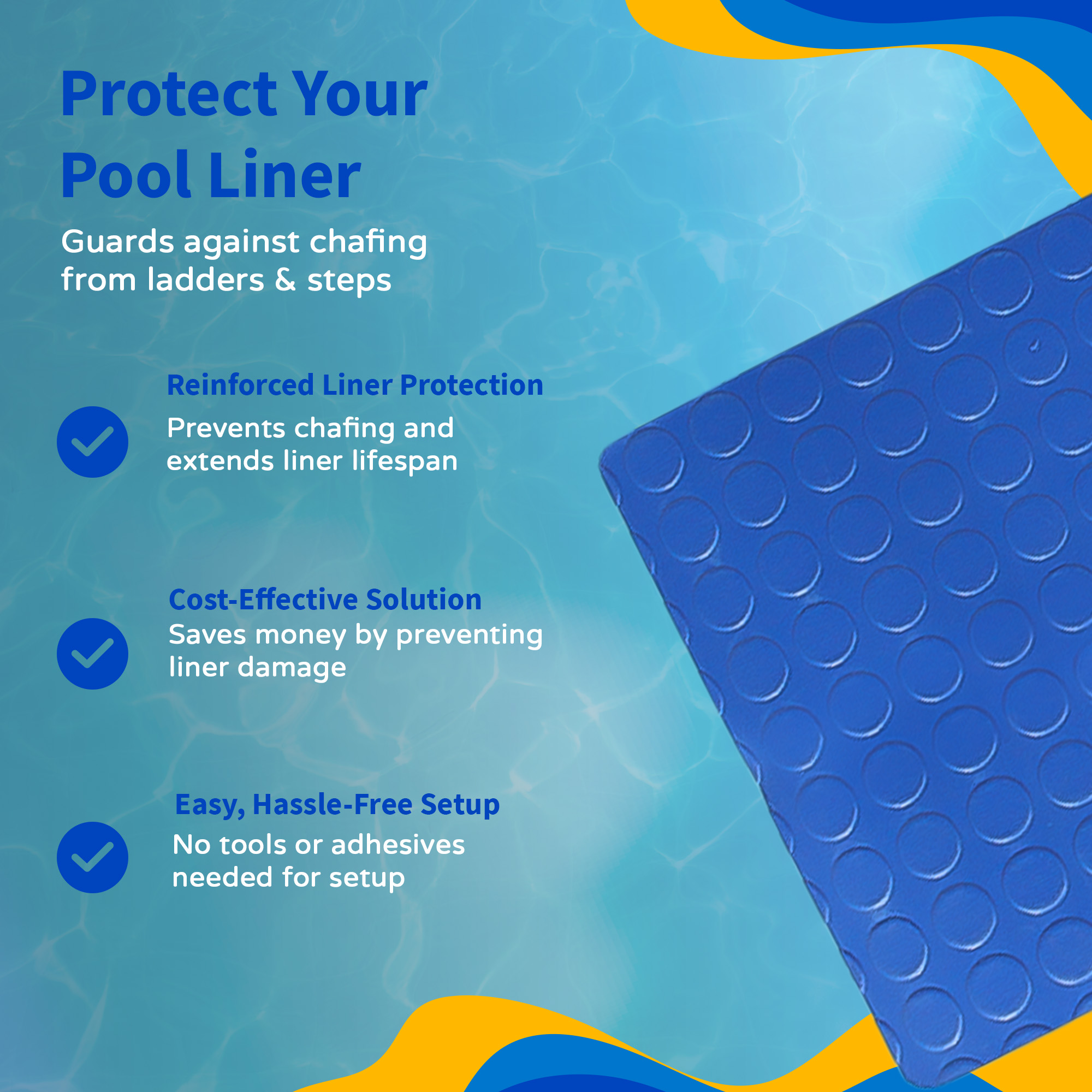 4-ft x 5-ft Deluxe In-Pool Ladder/Step Liner Pad | NA402 image 7