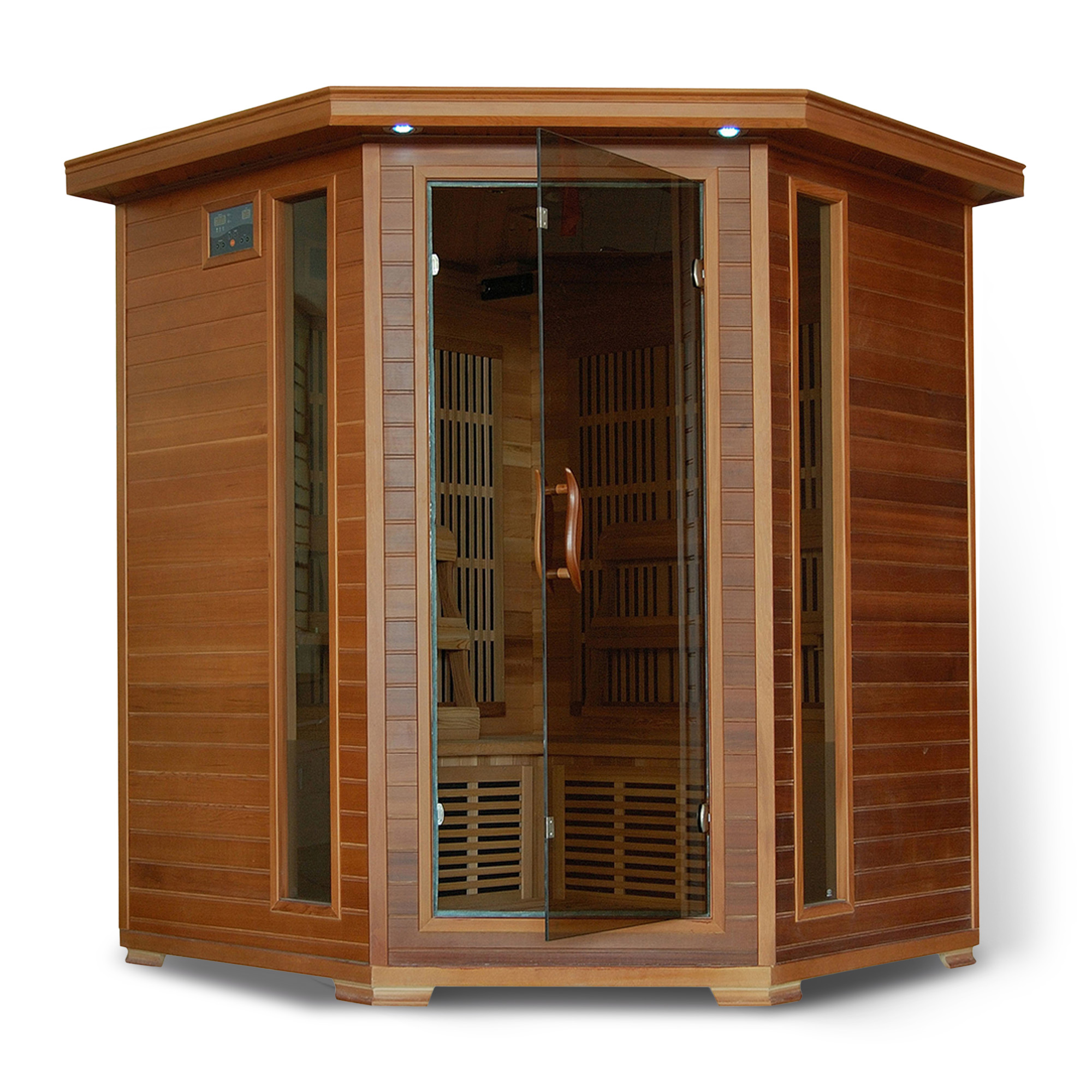 Whistler 4-Person Cedar Corner Infrared Sauna with 10 Carbon Heaters | SA1320 image 2