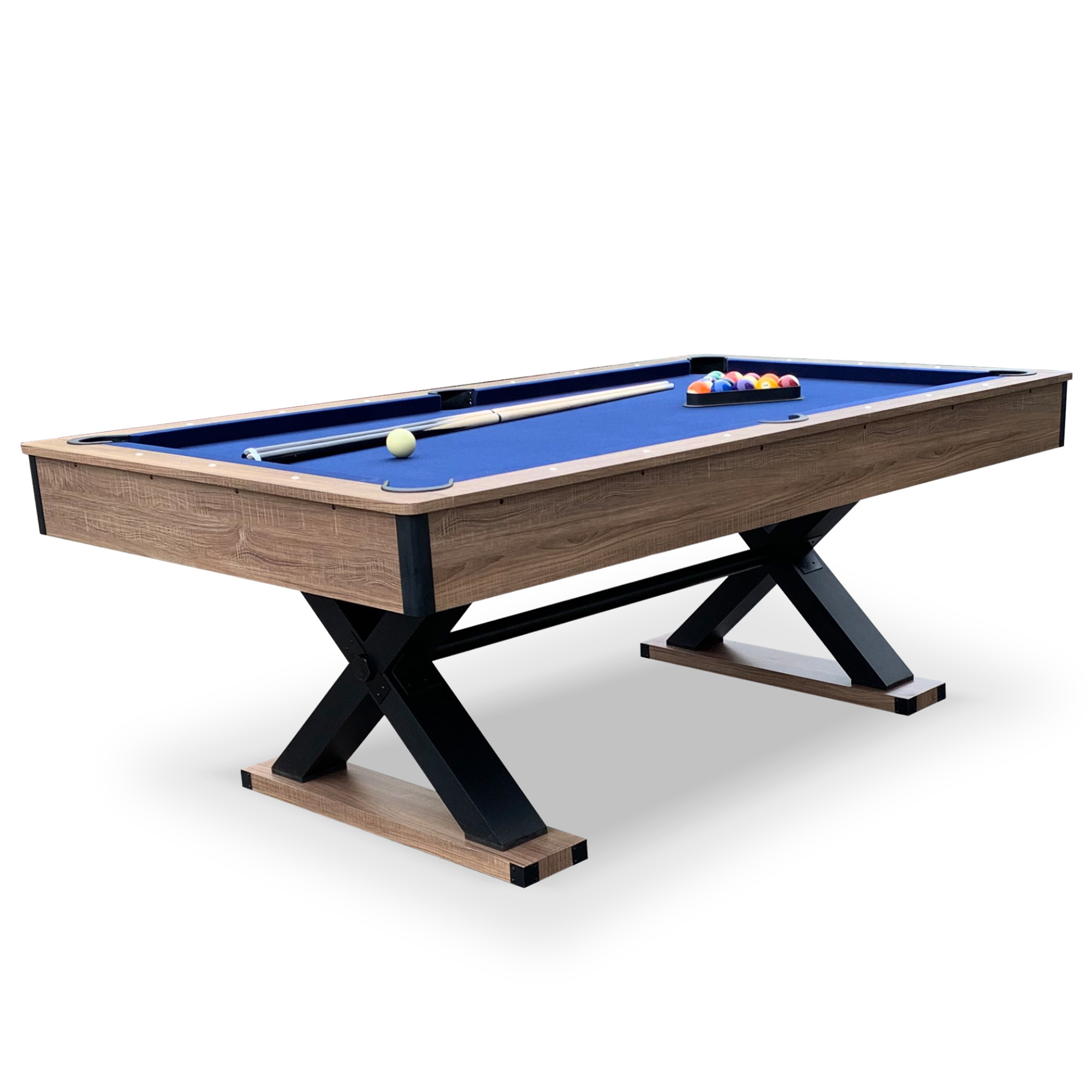 Excalibur 7-ft Pool Table - Driftwood Finish with Blue Felt | BG50346 - product image