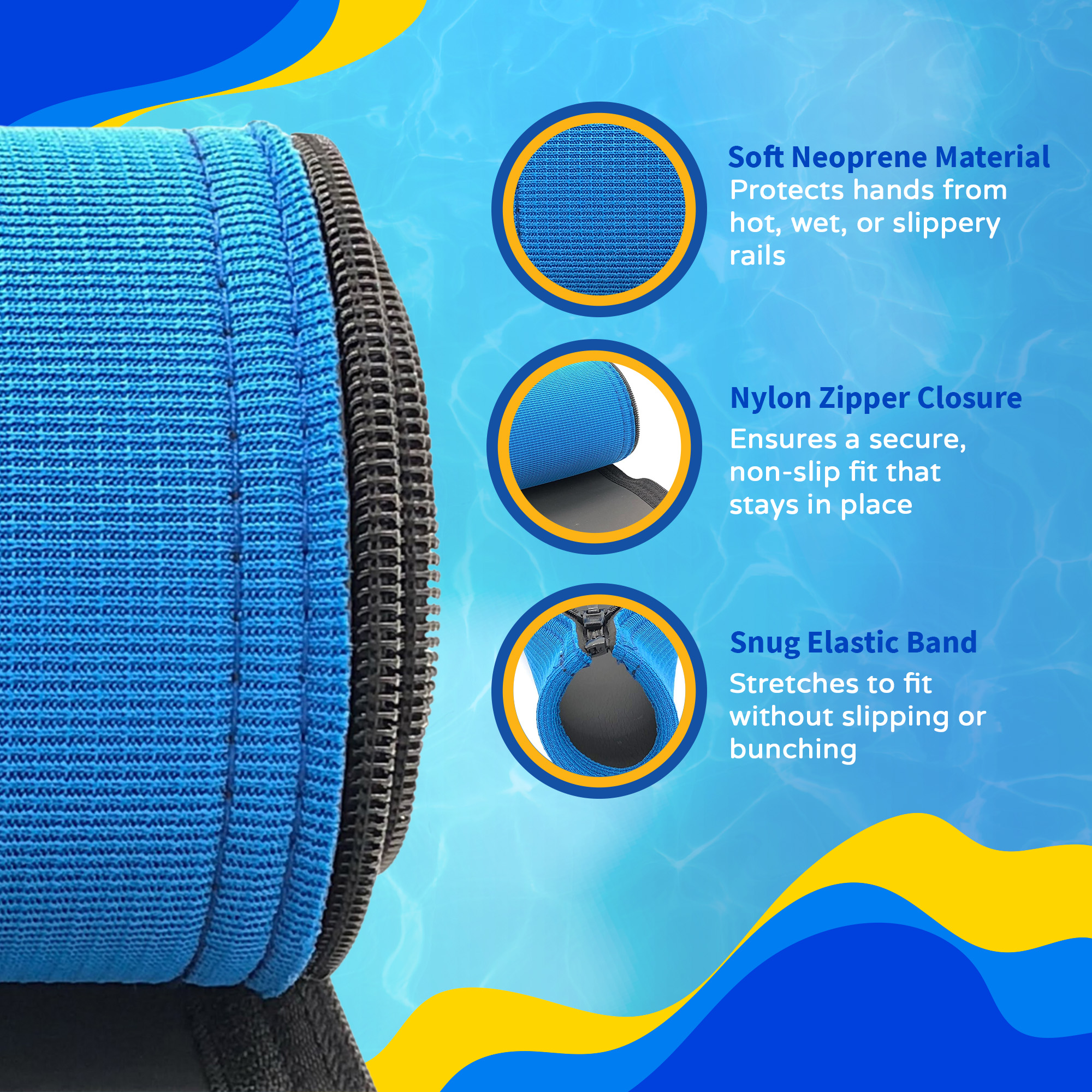 Blue Wave Rail Guard for Pool Handrails, 4-ft Blue (1 per pack) | NE1251 image 5