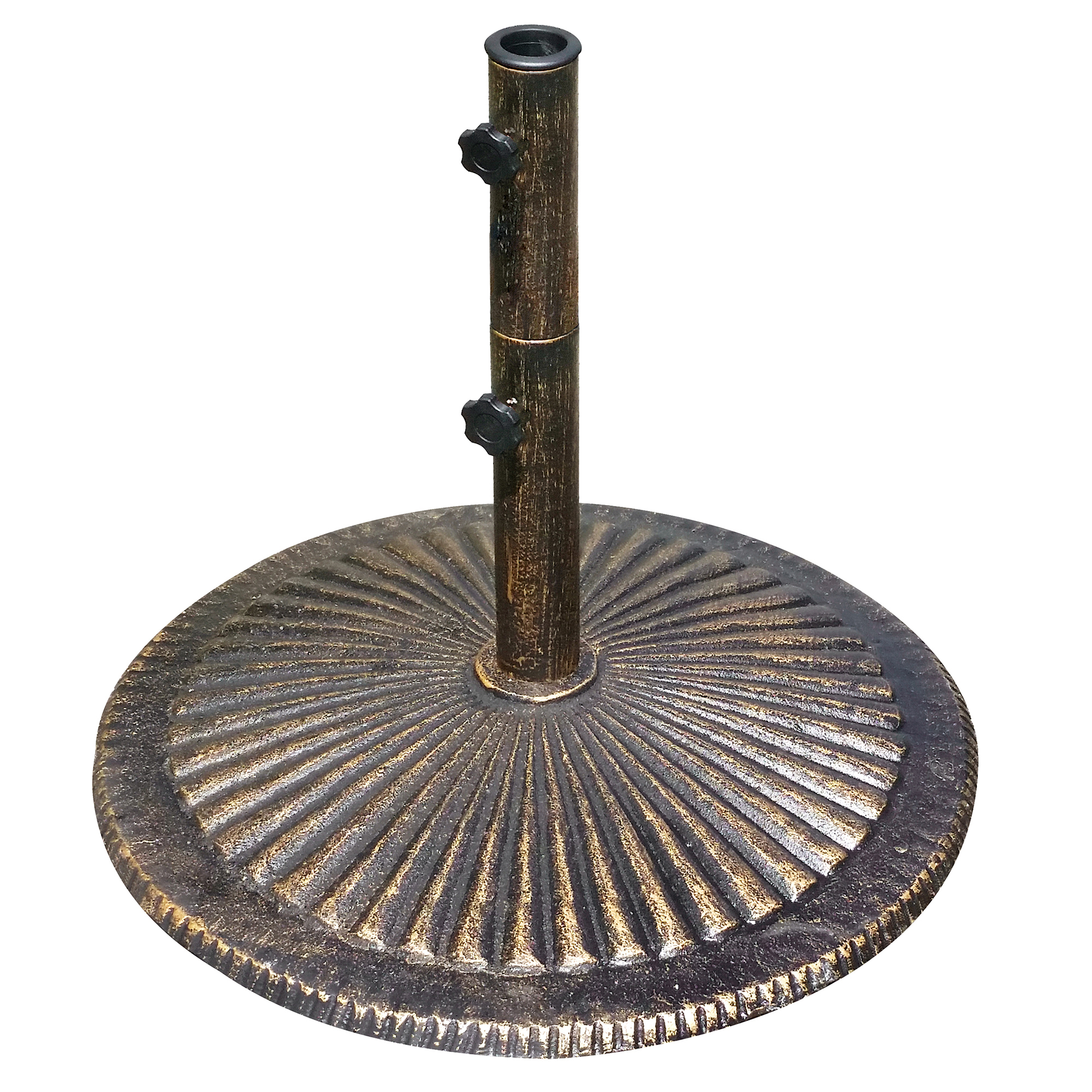 80-lb All-Weather Outdoor Classic Cast Iron Umbrella Base - Bronze | NU5408 image 2