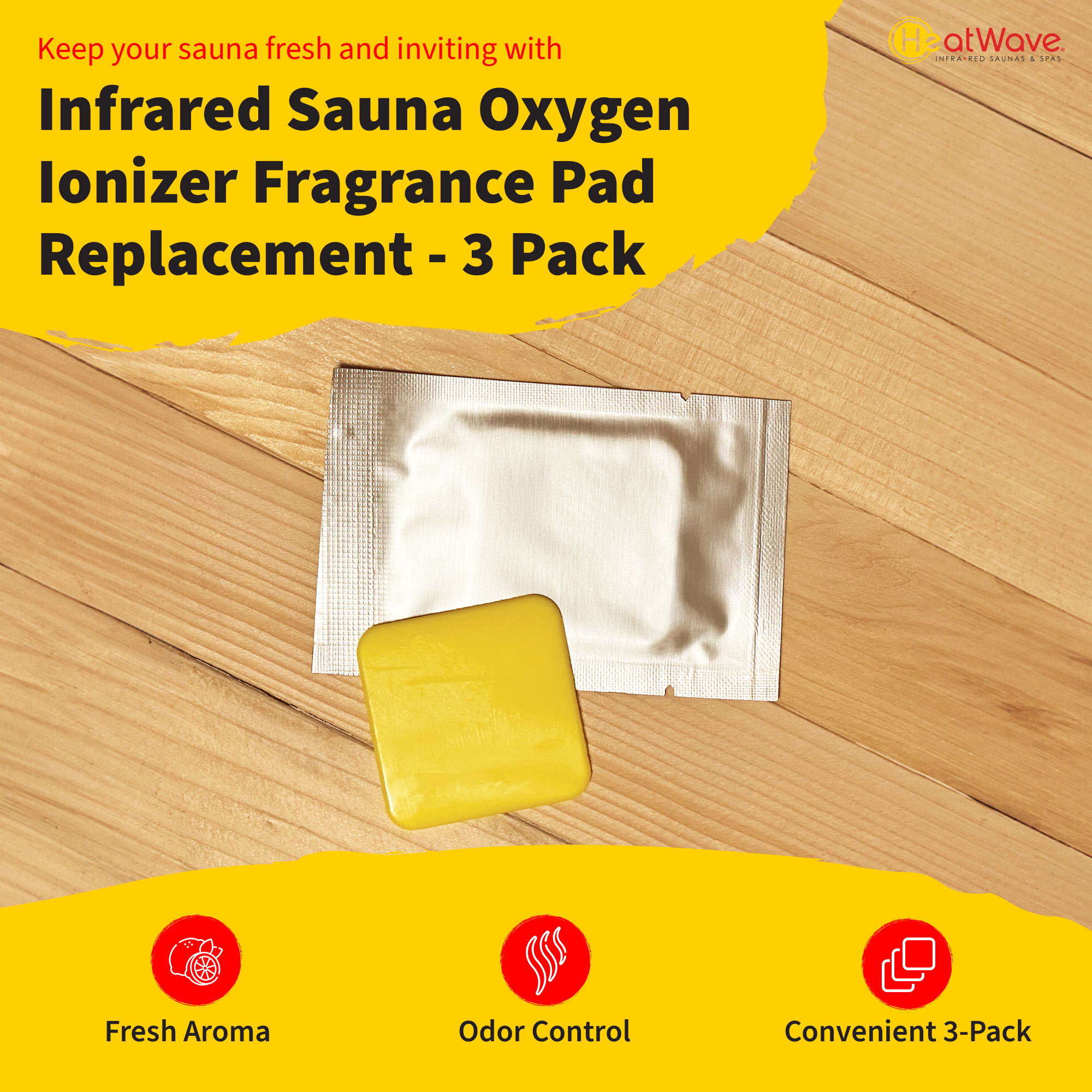 Infrared Sauna Oxygen Ionizer Fragrance Pad Replacement - 3 pack | SA5015 image 2