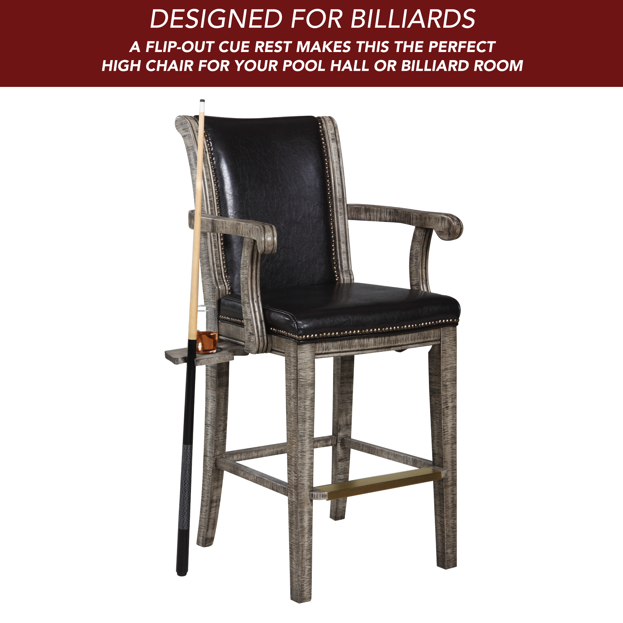 Montecito 29-in High Top Deluxe Spectator Chair - Rustic Gray | BG5023 image 4