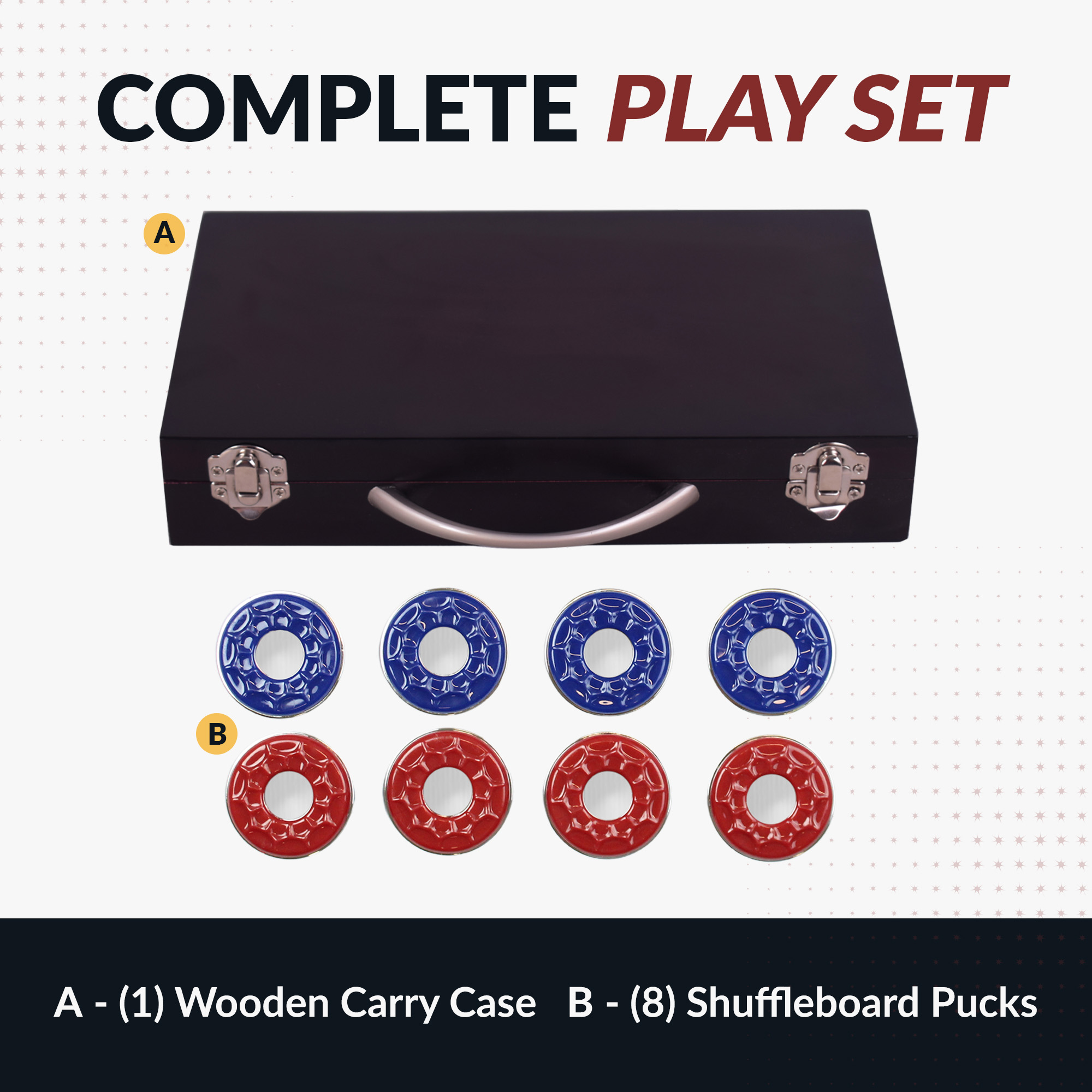 Shuffleboard Pucks with Case - Set of 8 | BG1223 image 4