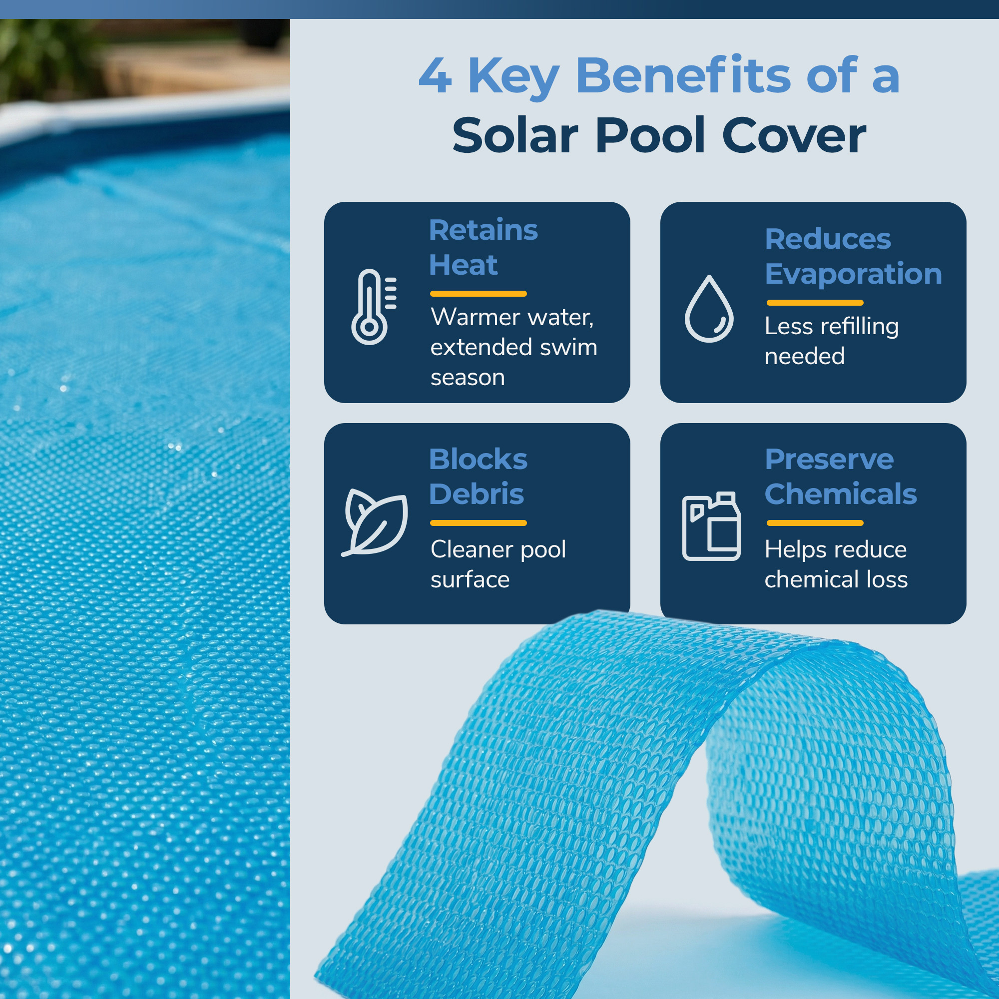 8-mil Solar Blanket for 12-ft Round Above-Ground Pools - Blue | NS100 image 7