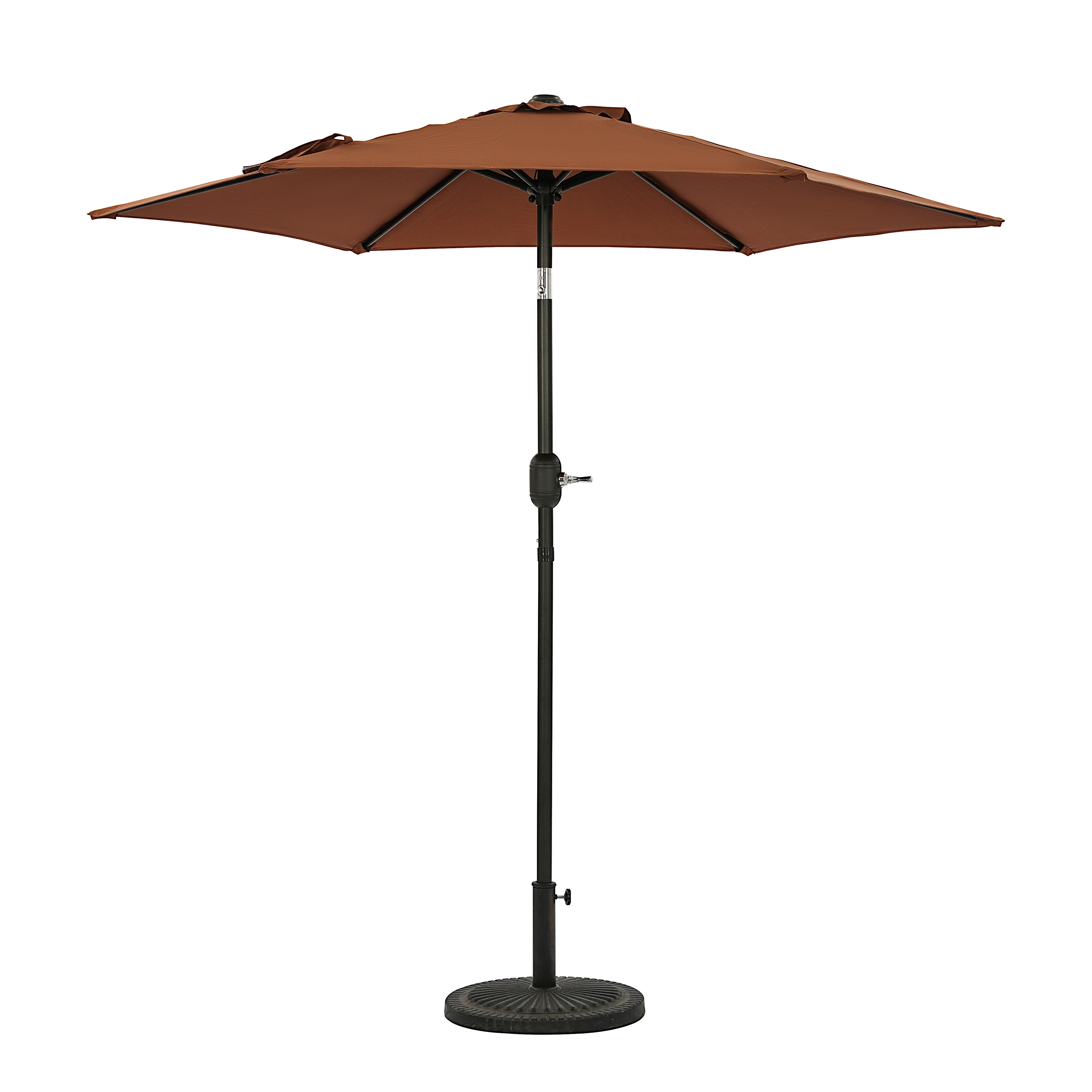 Bistro 7.5-ft Hexagon Market Umbrella - Coffee - Polyester Canopy | NU6829 - product image