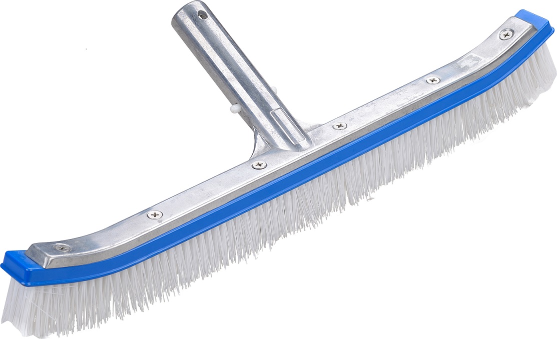 Curved Aluminum 18" Brush for Swimming Pool Walls and Floors | NA8008 - product image