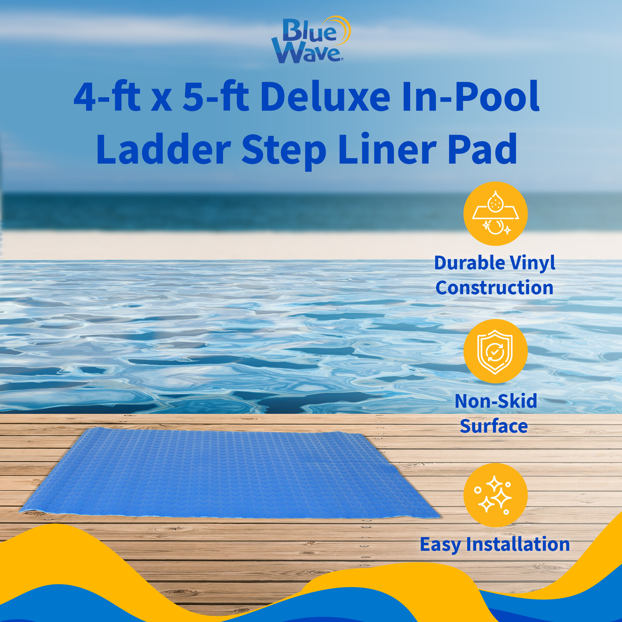 4-ft x 5-ft Deluxe In-Pool Ladder/Step Liner Pad | NA402 image 3