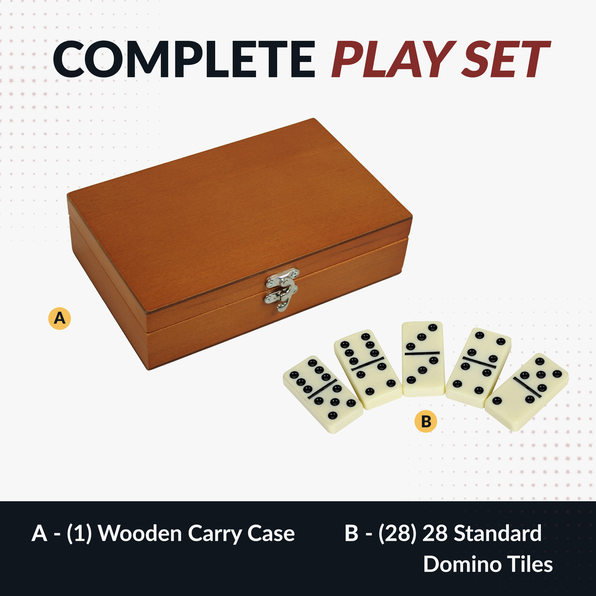 Premium Domino Set w/ Wooden Carry Case | BG2133 image 3