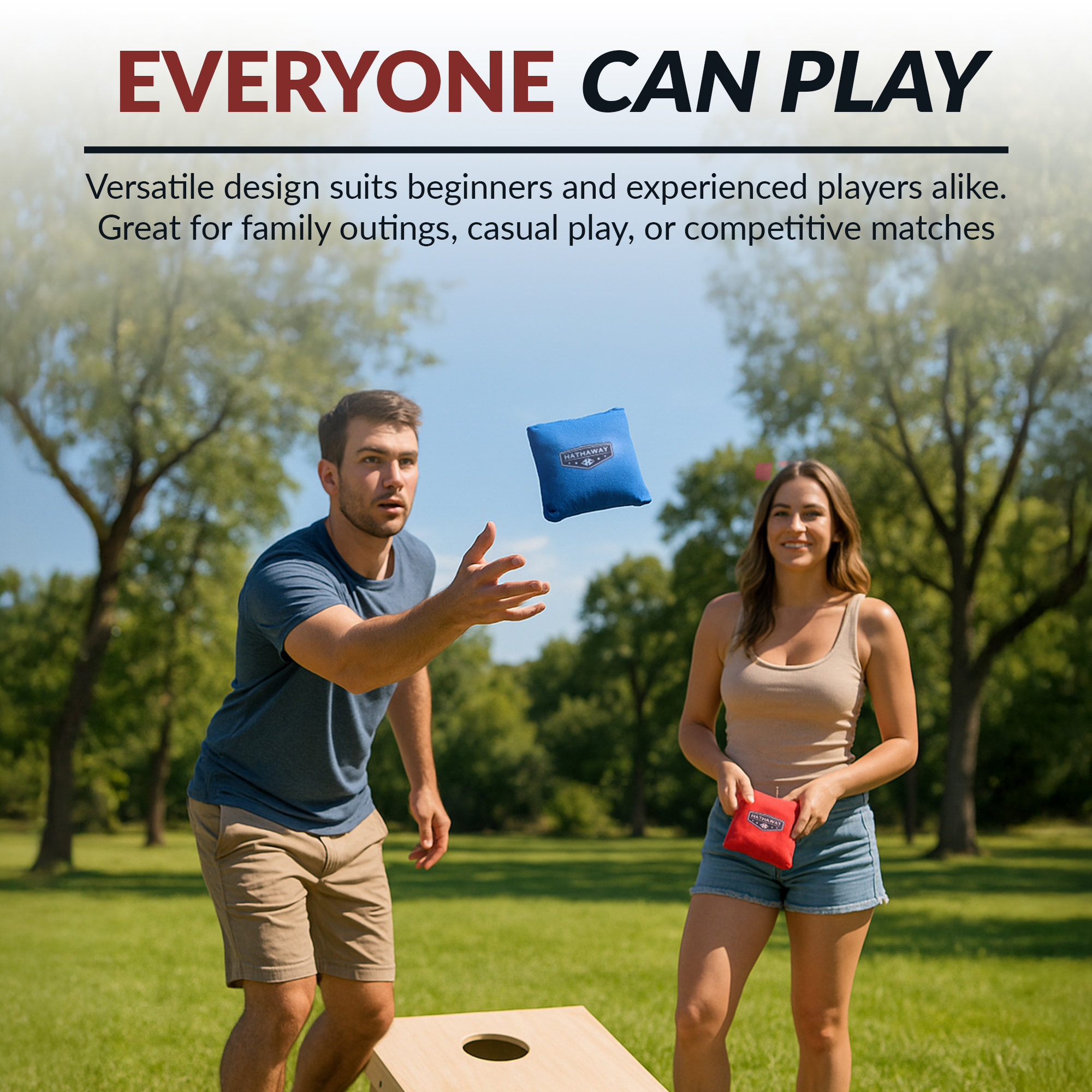 Regulation Cornhole Bag Set with Included Case – Red/Blue | BG5039 image 8