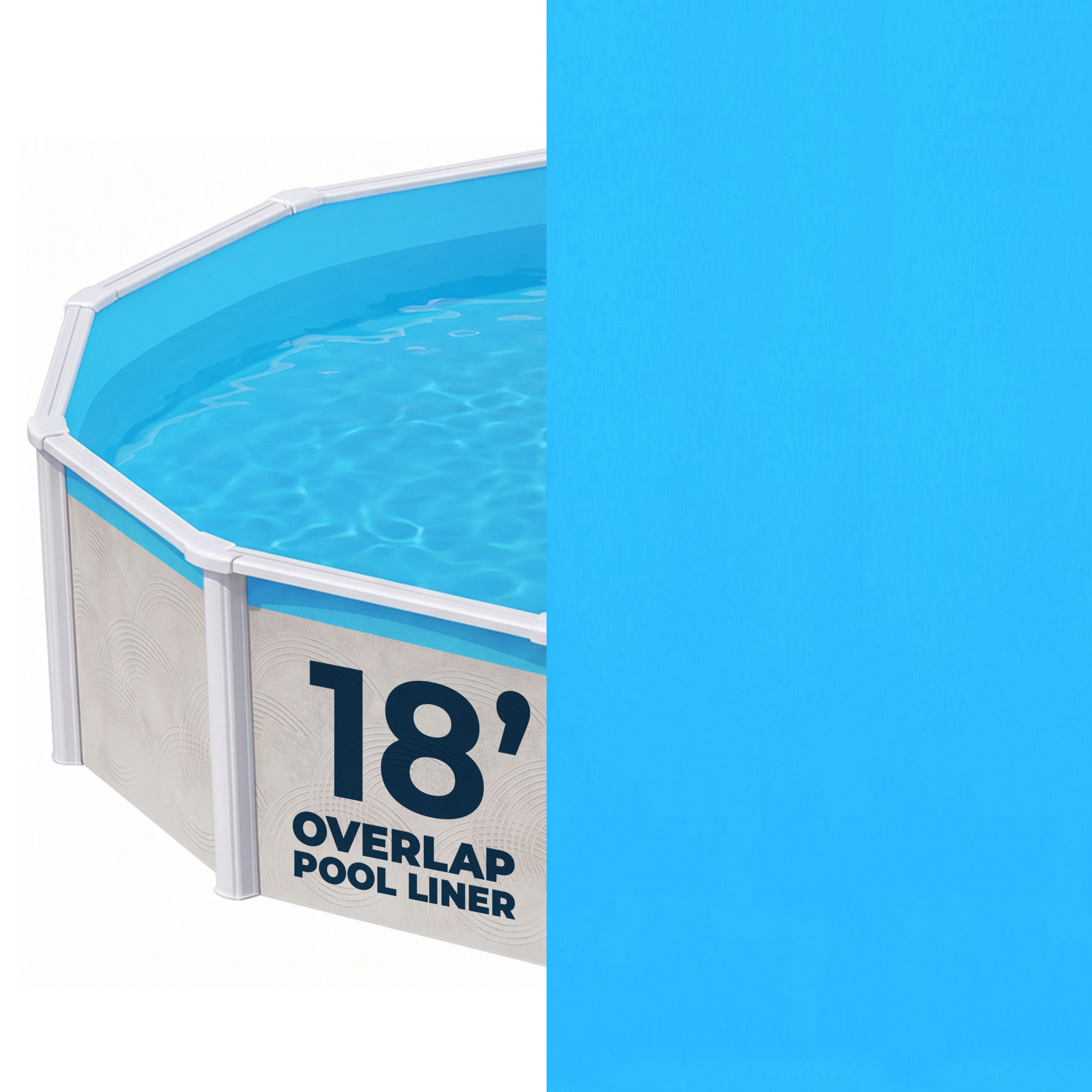 Blue 18-ft Round Standard Gauge Overlap Liner - 48/54-in | NL324-20 image 2