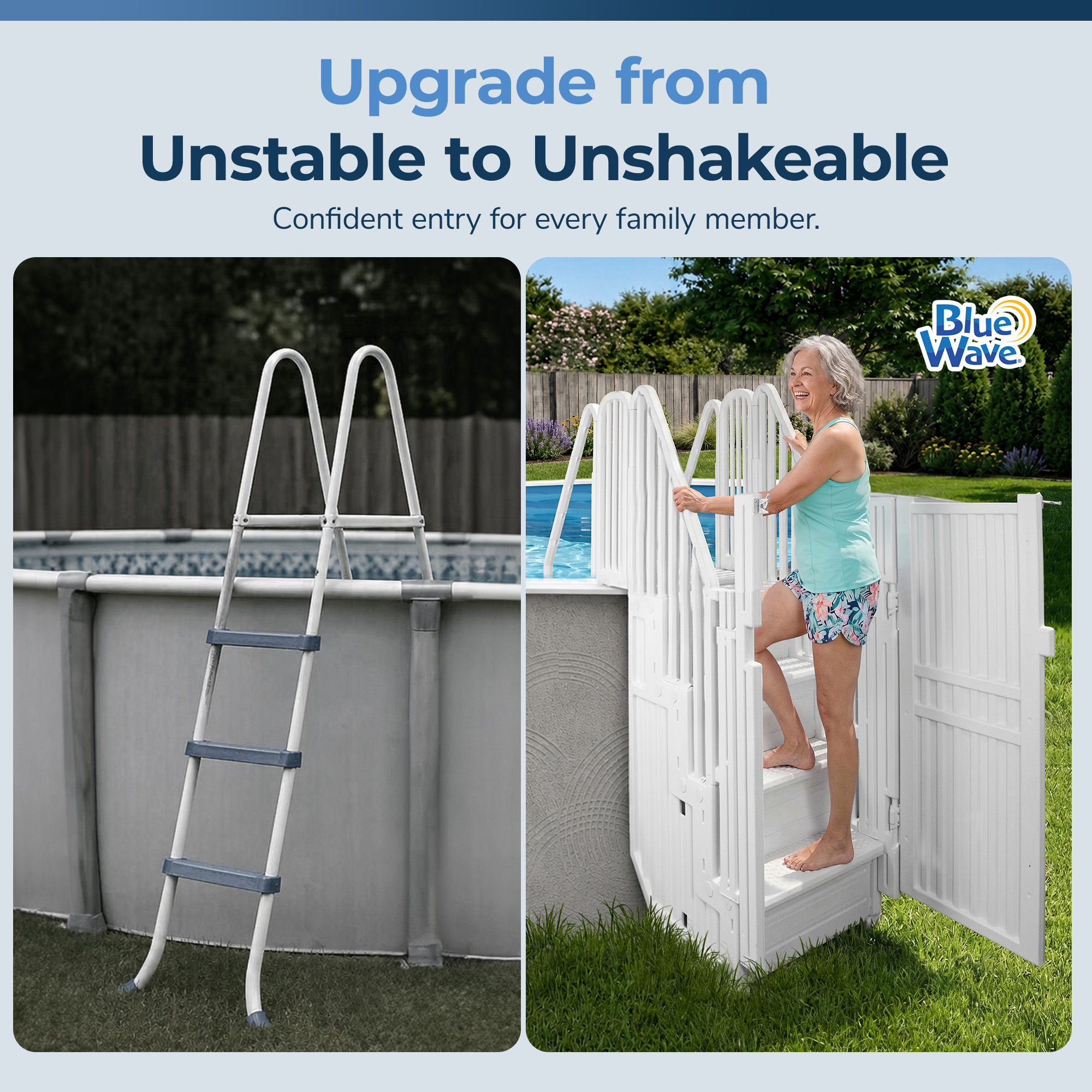 Easy Pool Step Entry System w/ Gate | NE138 image 3