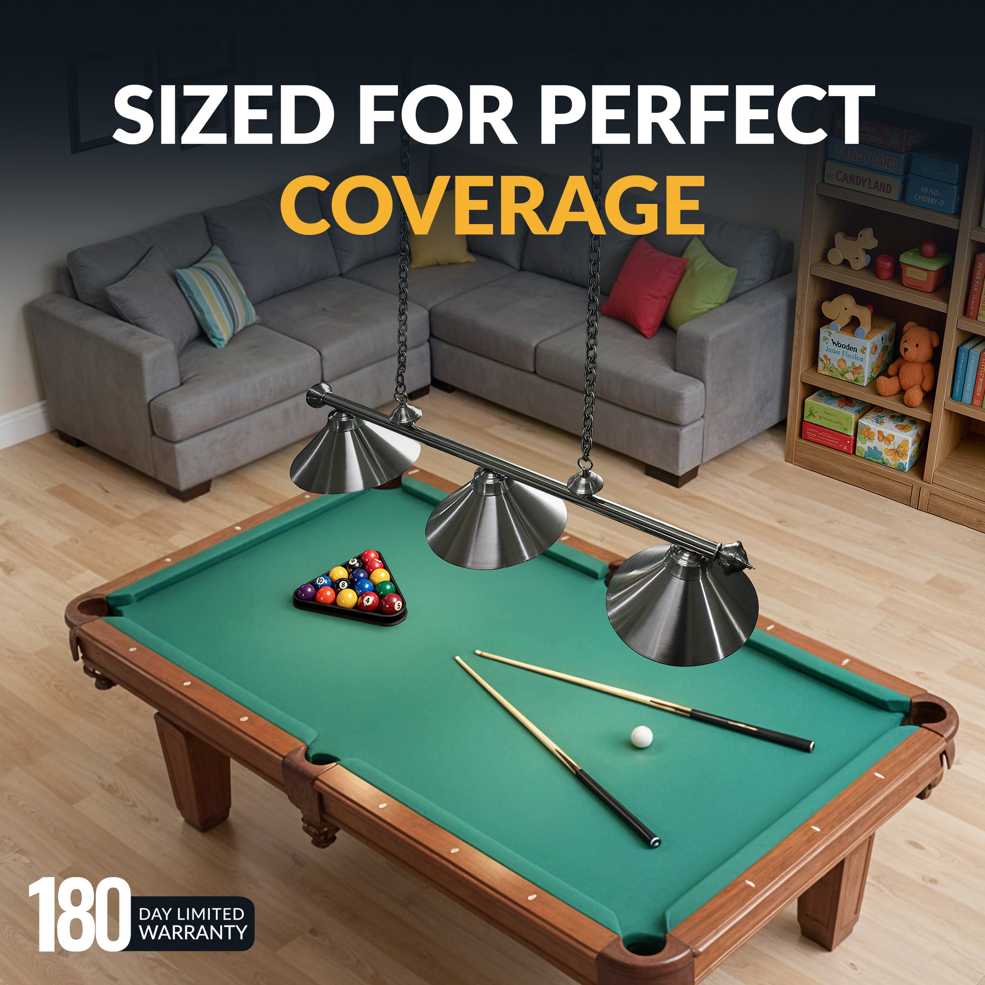 3 Shade Billiard Light - Soft Brushed Stainless Steel | BG2577 image 4