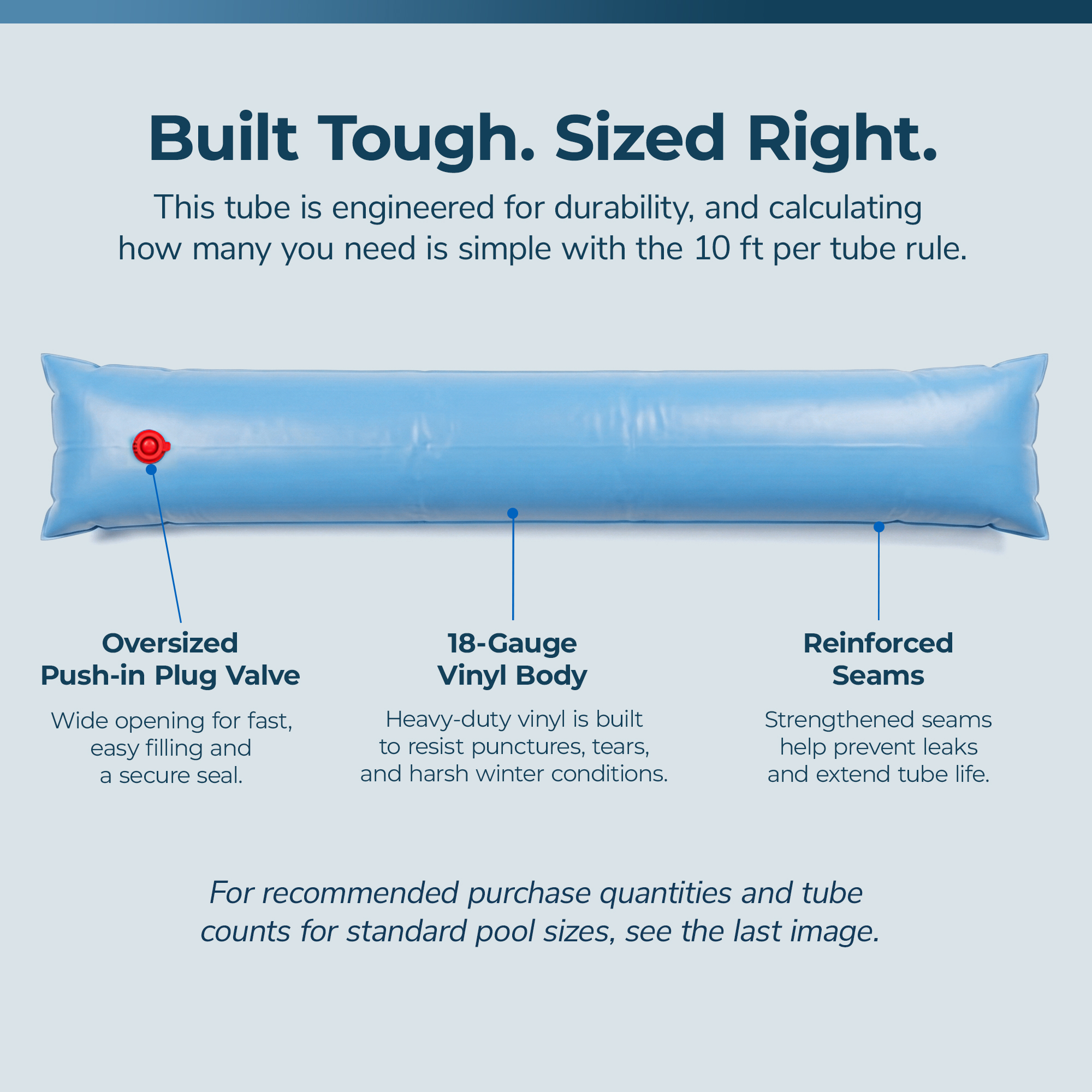 10-ft Single Water Tube for Winter Pool Cover - 5 Pack | NW122 image 5