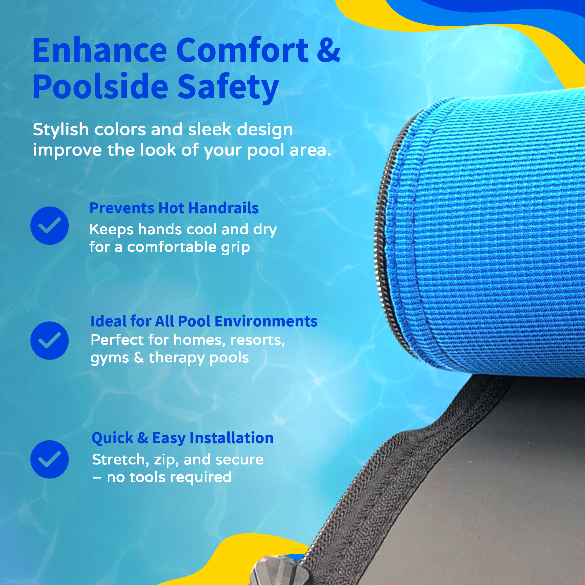 Blue Wave Rail Guard for Pool Handrails, 4-ft Blue (1 per pack) | NE1251 image 7