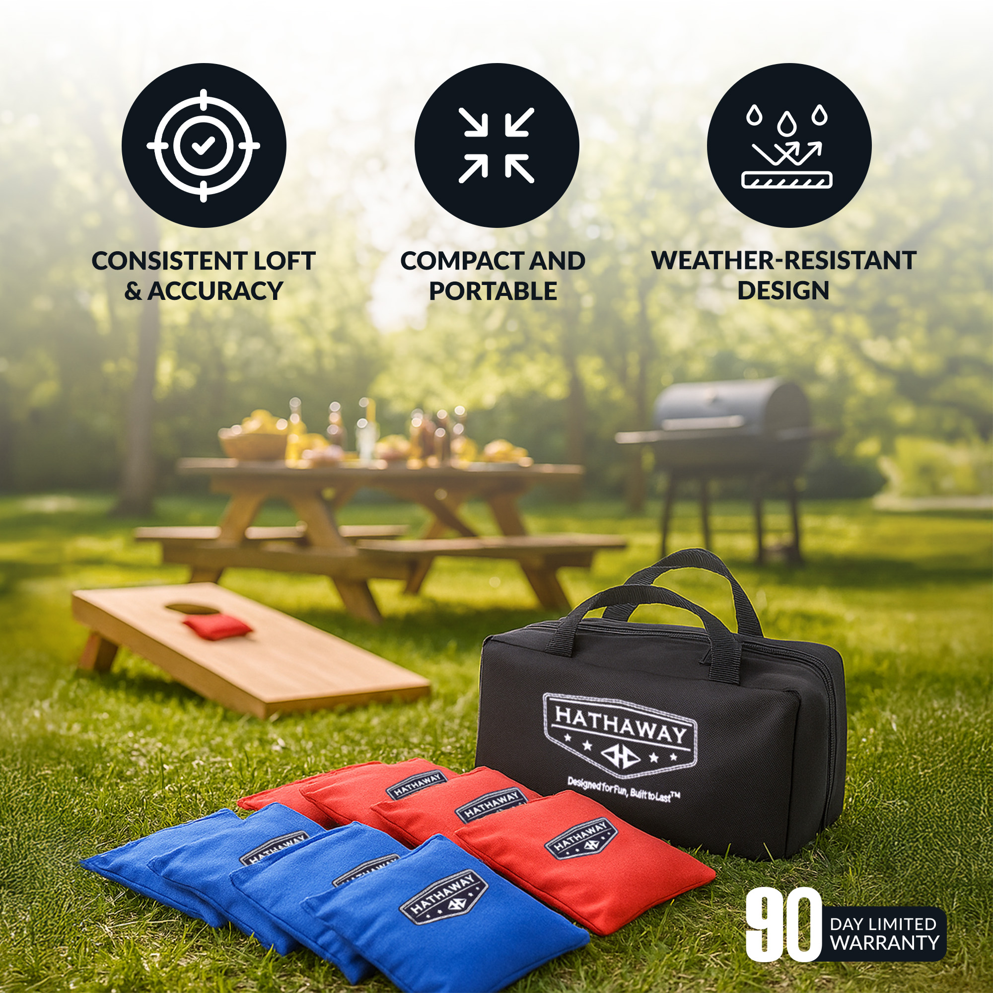 Regulation Cornhole Bag Set with Included Case – Red/Blue | BG5039 image 5
