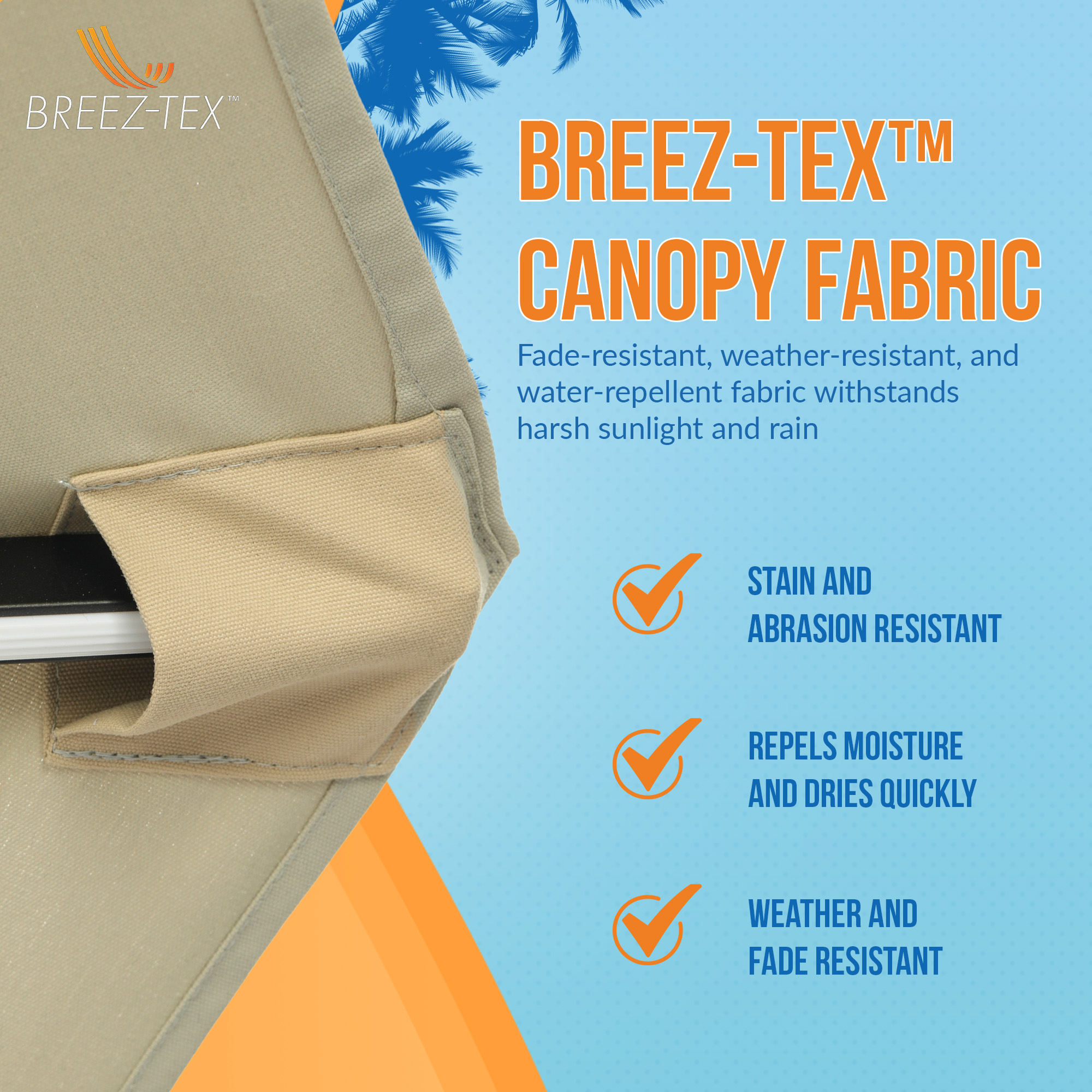 Mirage Fiesta 9-ft Octagon Market Umbrella with Solar LED Tube Lights - Champagne and Taupe | NU6850 image 7