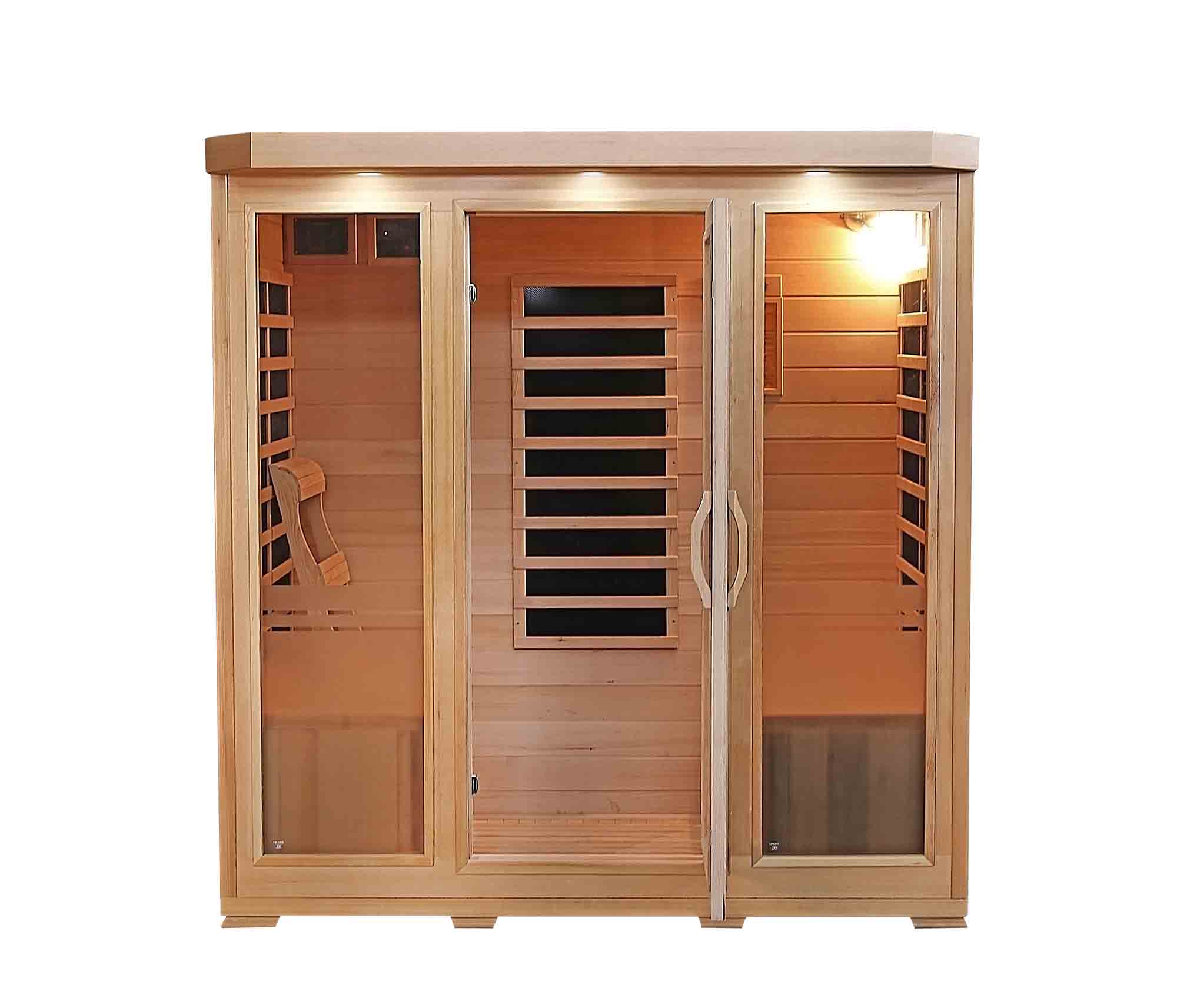 Sonoma 4-Person Hemlock Infrared Sauna with 9 Carbon Heaters | SA7020 - product image
