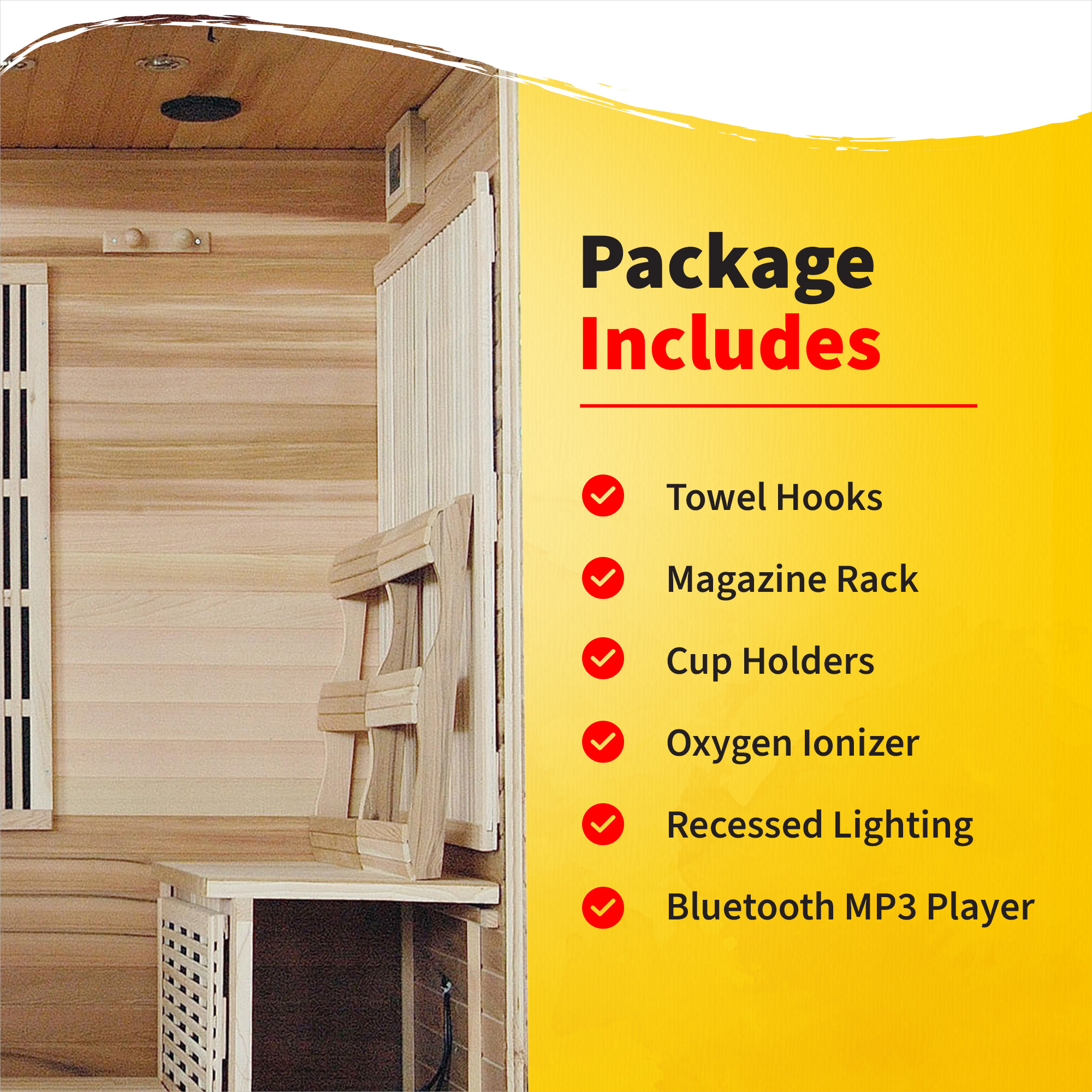 Klondike 4-Person Cedar Infrared Sauna with 9 Heaters | SA1318 image 6