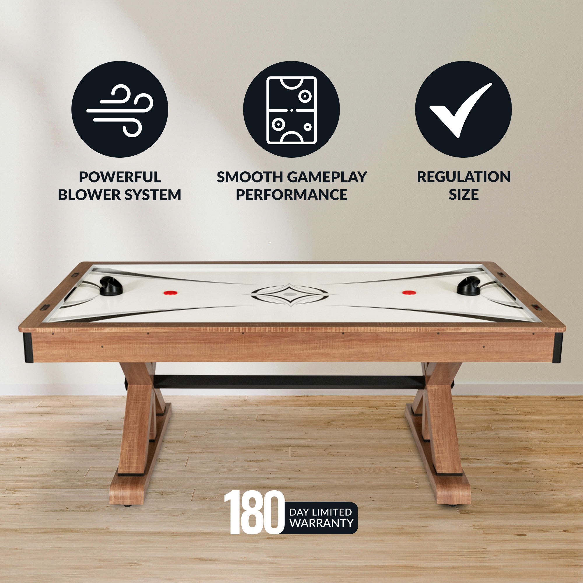 Daulton 84-in Air Hockey Table with LED Scoring | BG50372 image 4