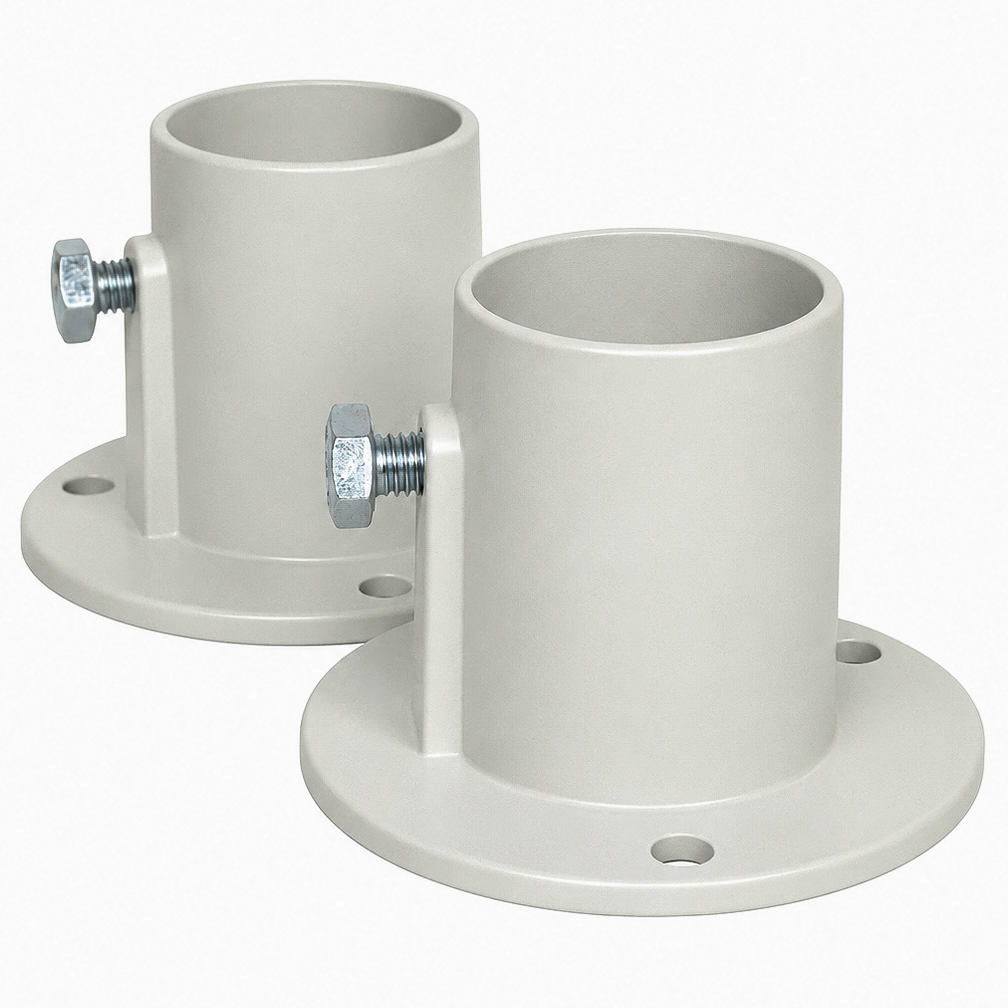 Aluminum Deck Flanges for Above Ground Pool Ladder - Pair | NE1228PR - product image