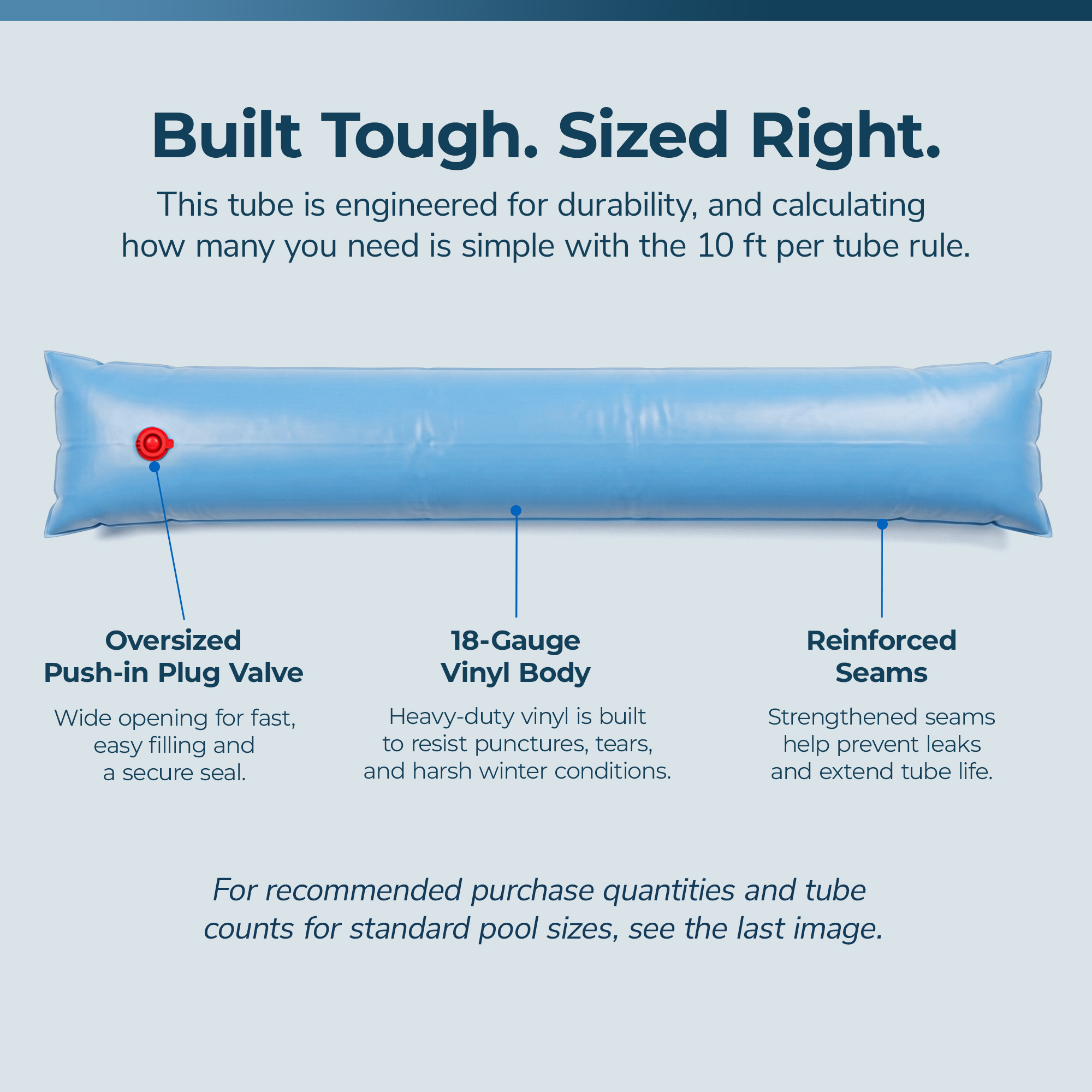 10-ft Single Water Tube for Winter Pool Cover - Each | NW120 image 5
