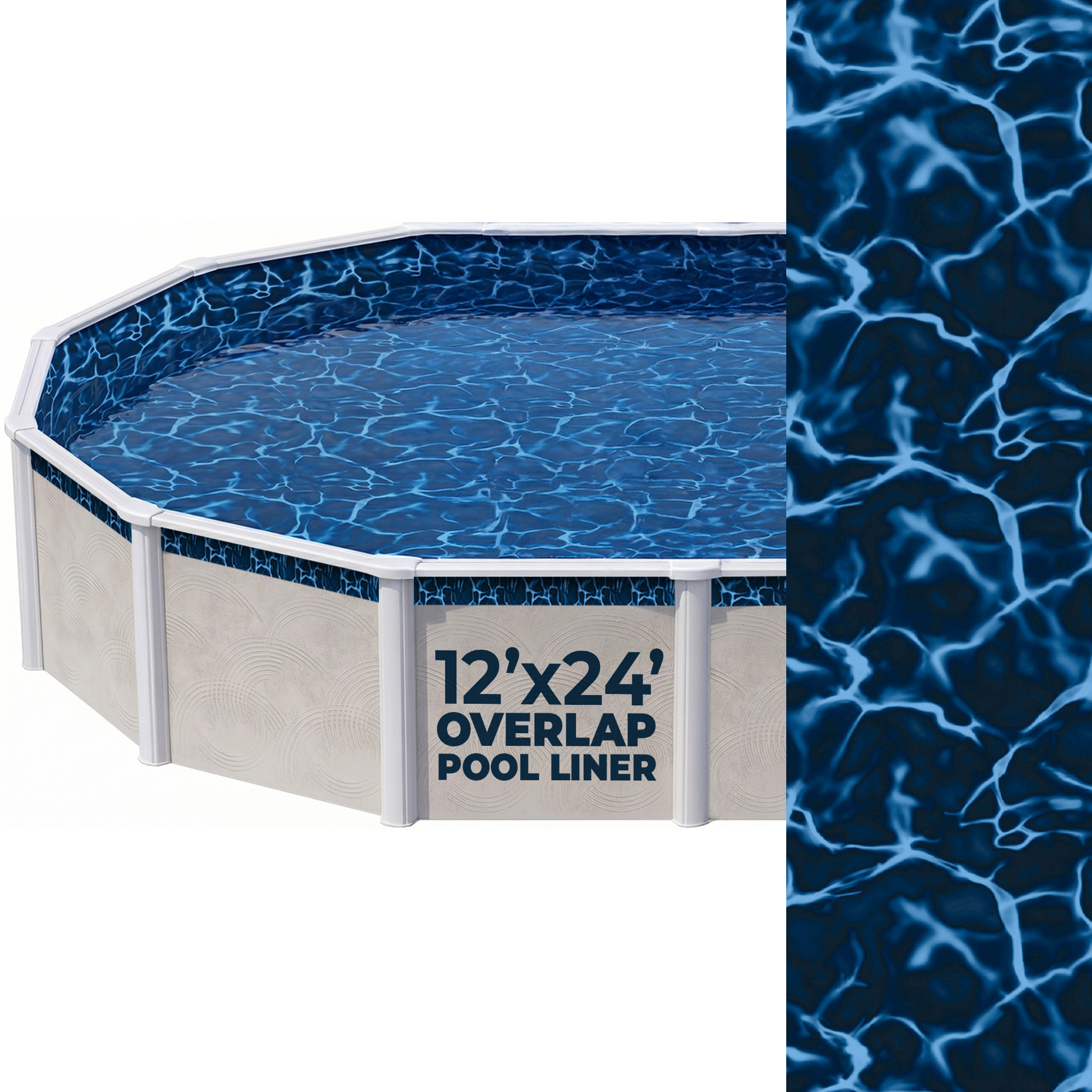 Evening Bay 12x24-ft Oval Standard Gauge Overlap Liner - 48/54-in | NL508-20 image 2