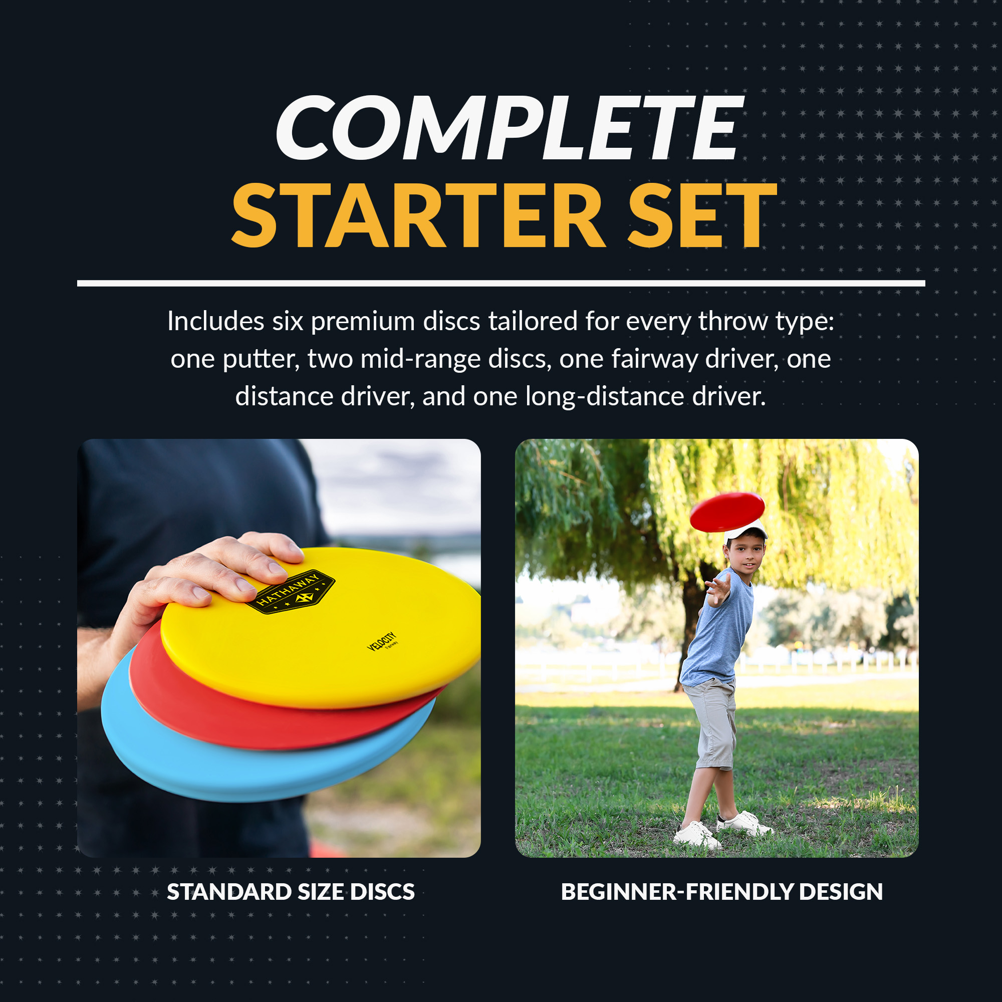 Disc Golf Starter Set with 6 Discs and Case - 150 – 170-gram, 8.25-in | BG5038 image 4