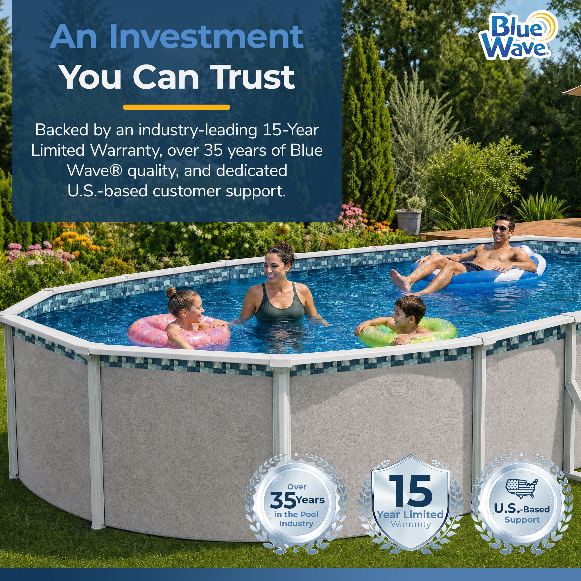Emerald Coast 12x24-ft Oval Standard Gauge Overlap Liner - 48/54-in | NL608-20 image 7
