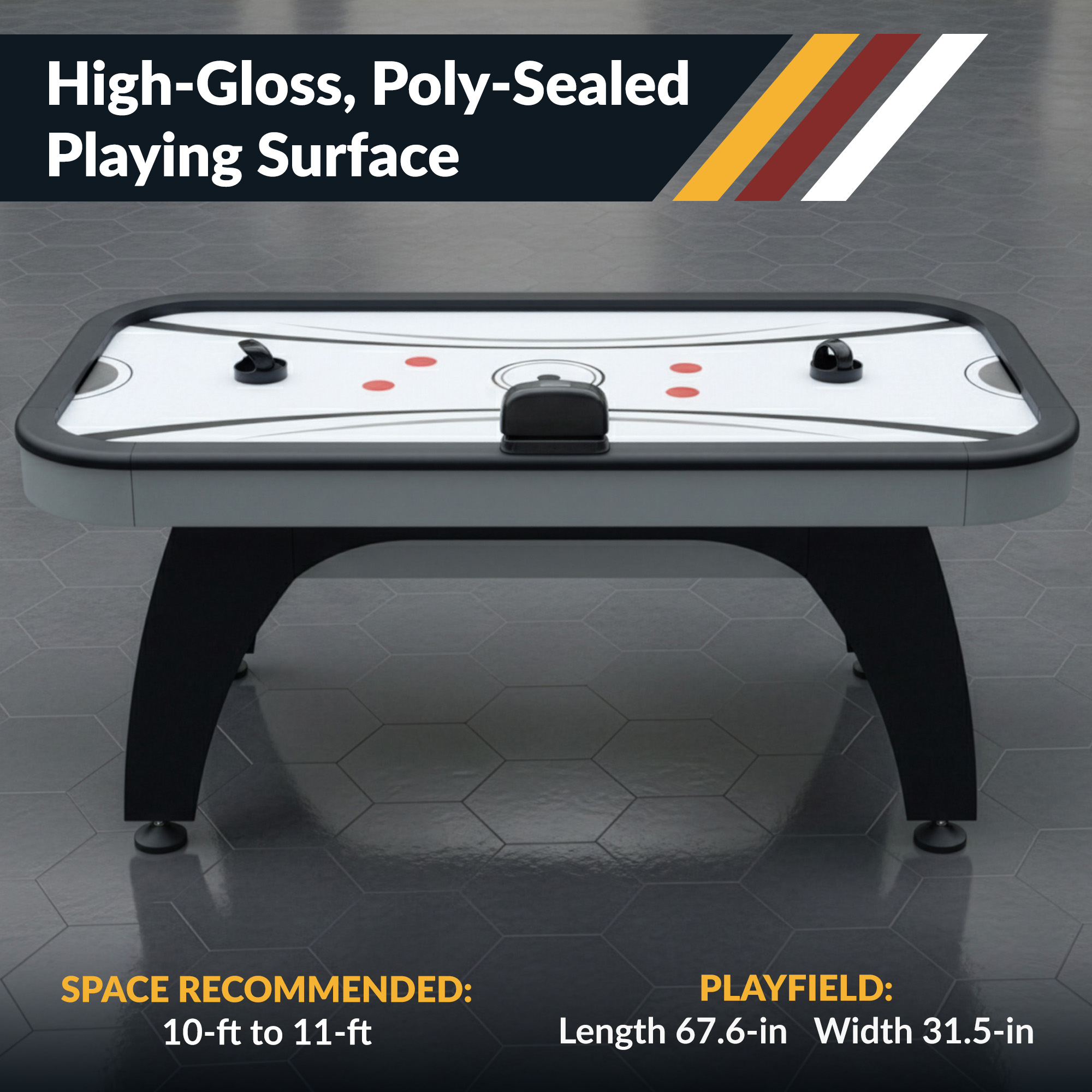 Silverstreak 72-in Air Hockey Table with LED Scoring | BG1029H image 6