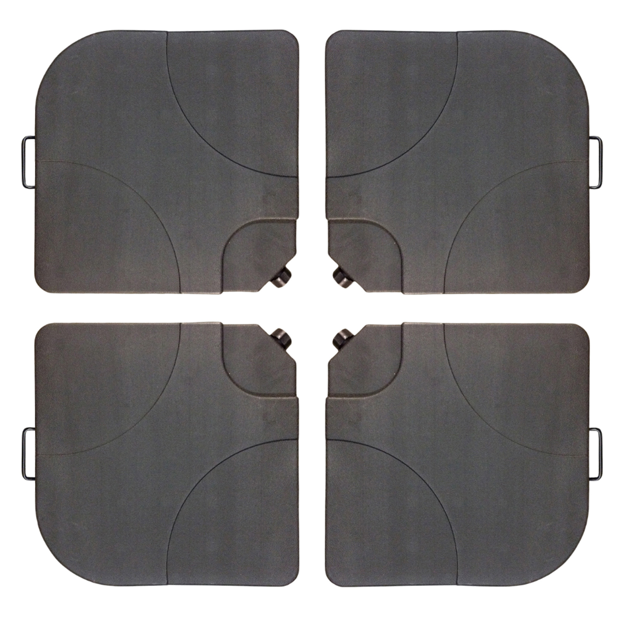 (4) 35-lb Resin Umbrella Base Weights in Black | NU5395C image 2