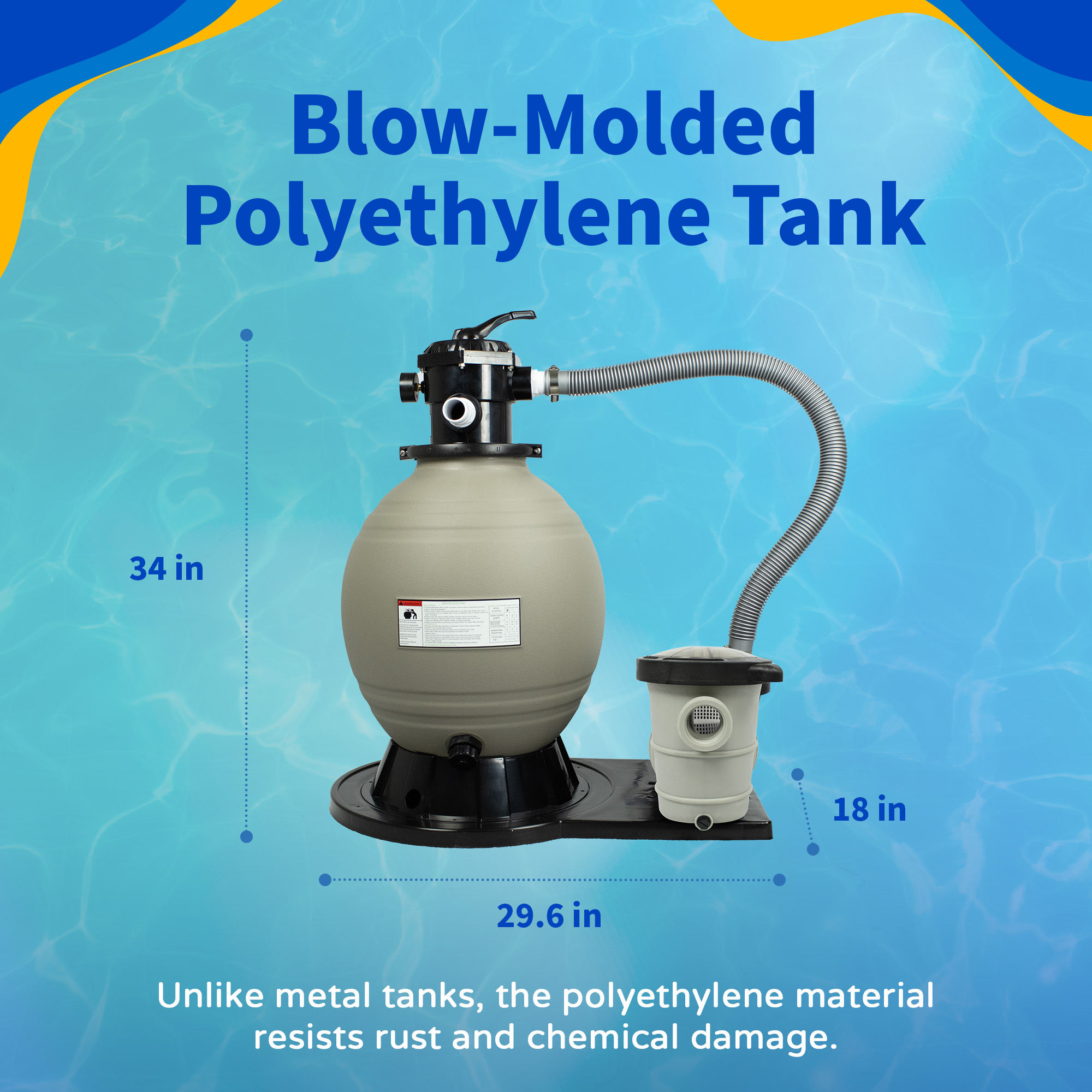 Blue Wave Sandman™ Sand Filter System w/ 1.0HP Pump - Above Ground | NE6150 image 4