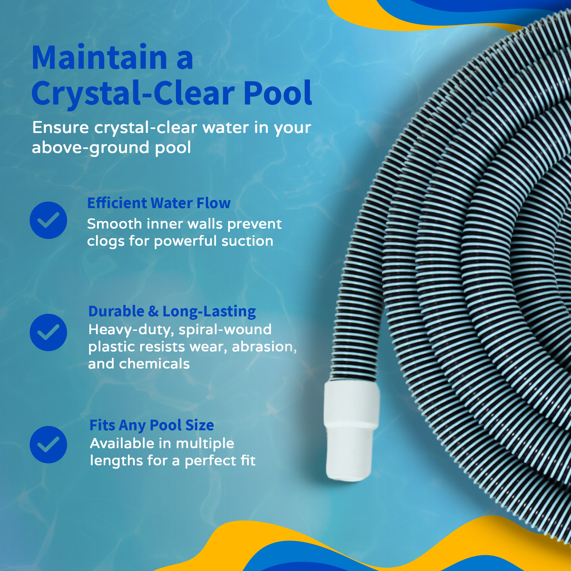 18-ft x 1.25-in Vac Hose for Above-Ground Pools | NA101 image 7
