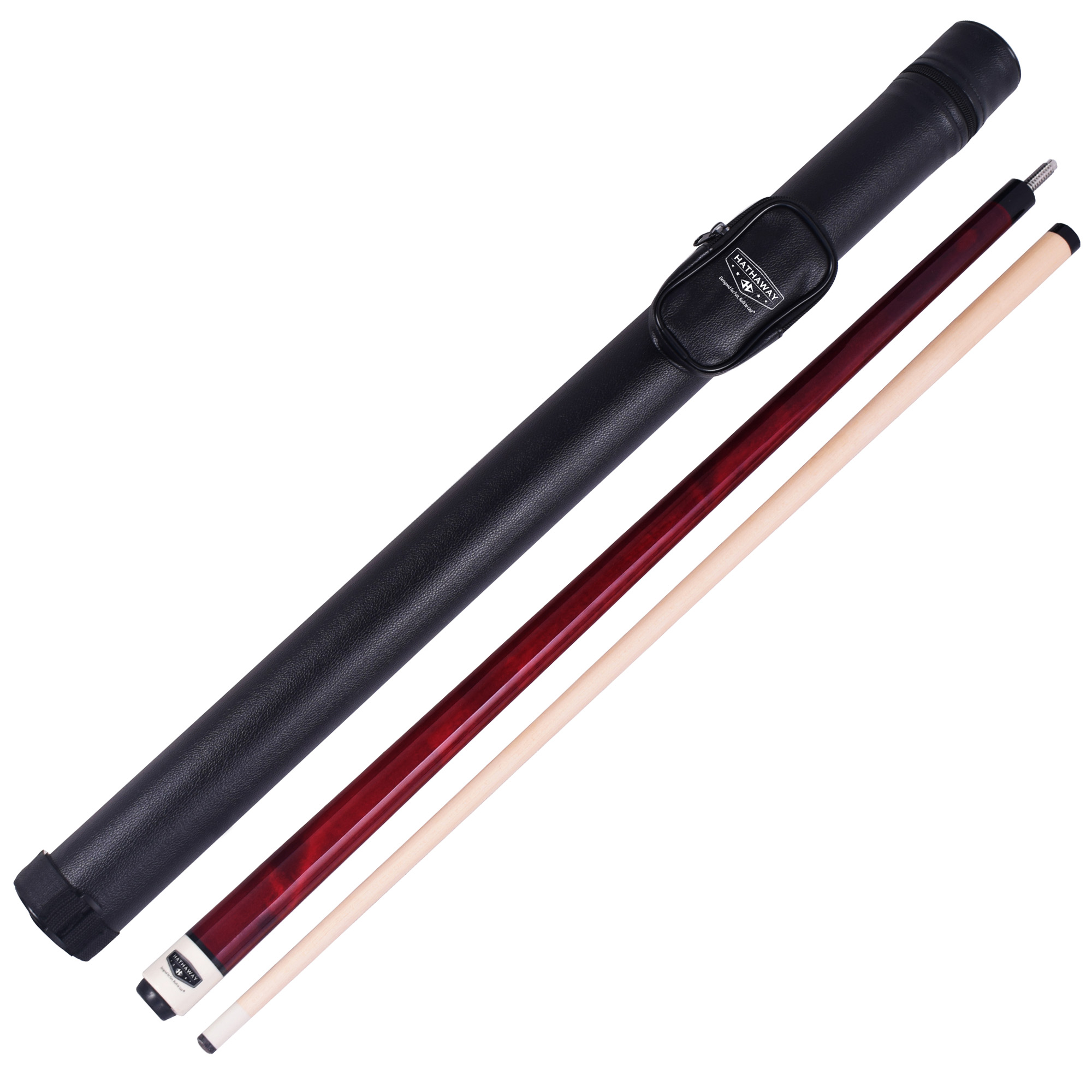 Conquest 58-in Cue Stick and Case Set - Maple Wood - Red | BG50392