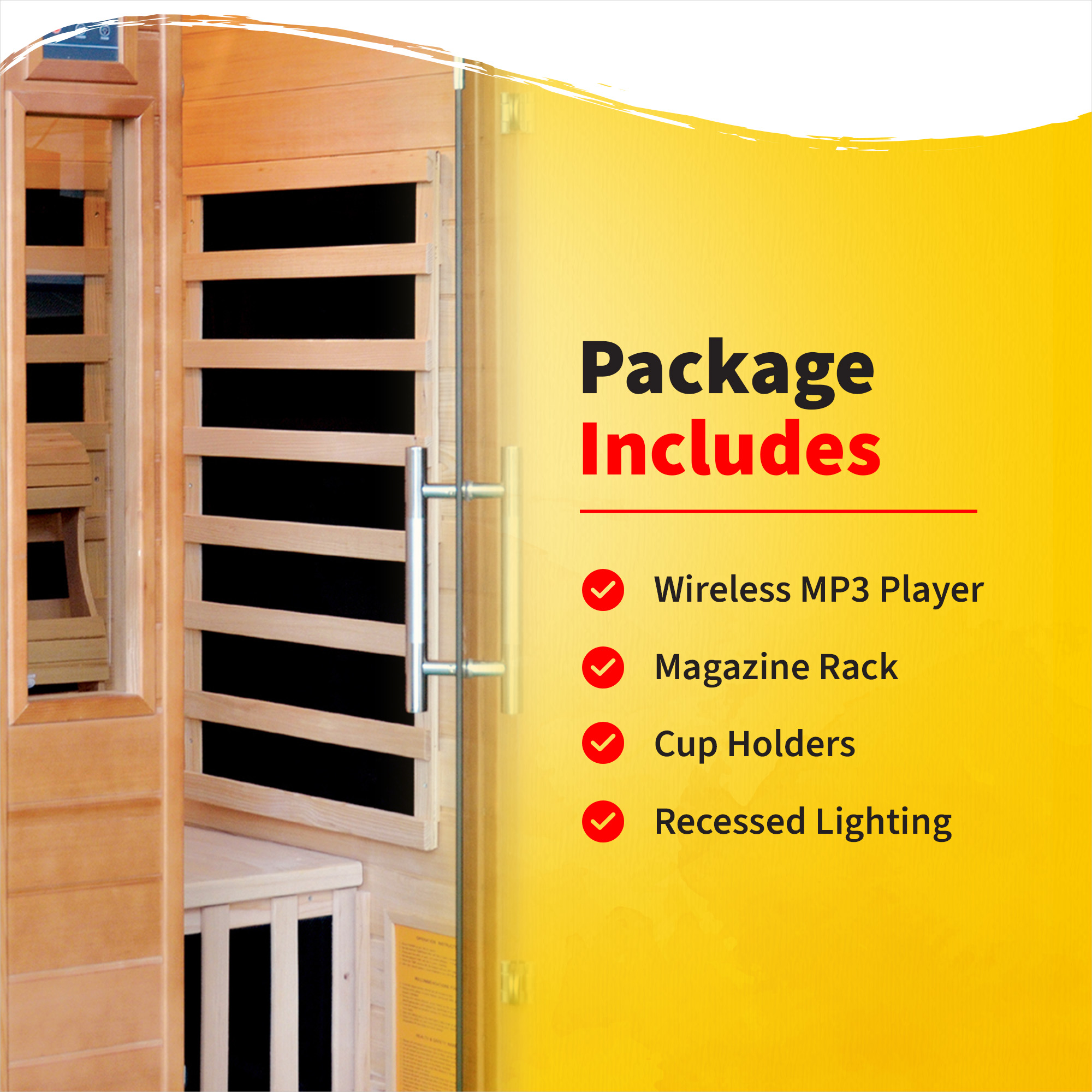 1-2 Person Hemlock Infrared Sauna with 5 Carbon Heaters | SA3202 image 6
