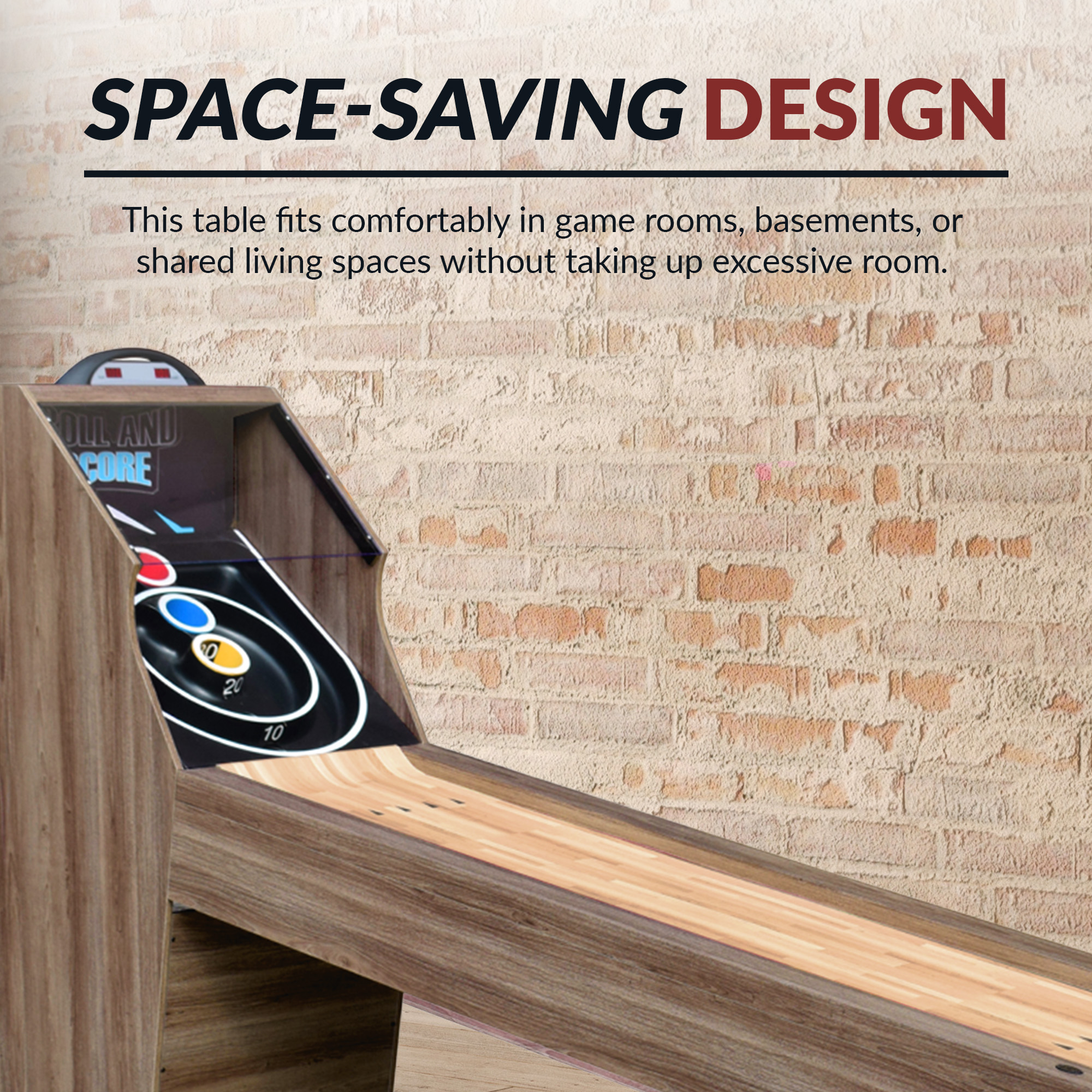Shooting Star 9-ft Roll Hop and Score Arcade Game Table with LED Scoring | BG50375 image 8