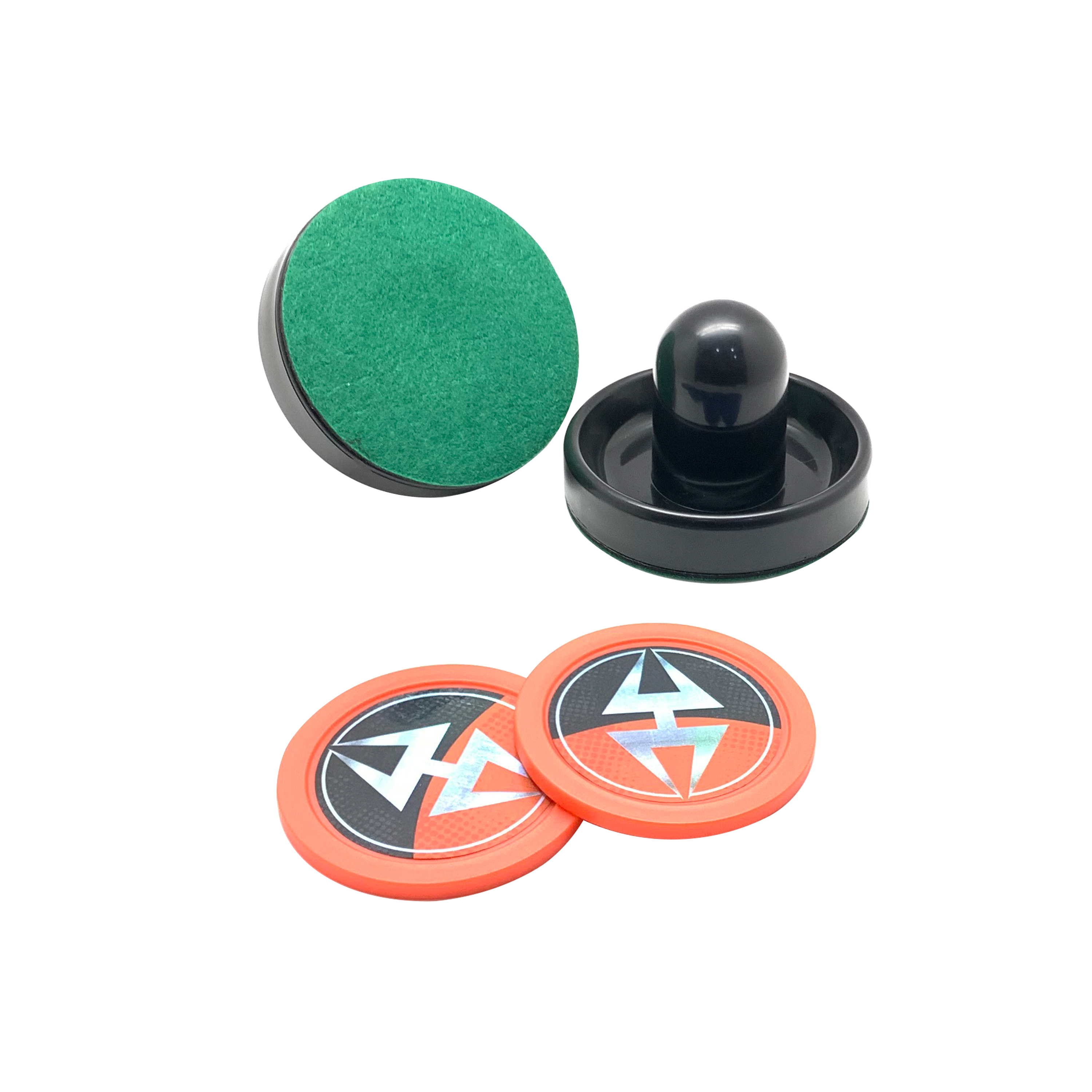 Air Hockey 3-in Strikers and 2.5-in Pucks - Black and Orange | BG50383 image 5