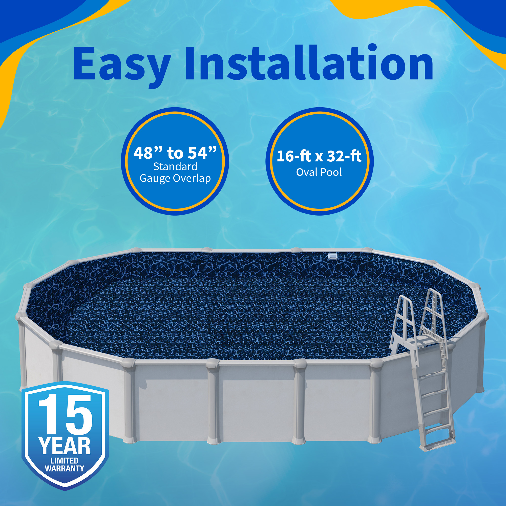 Evening Bay 16x32-ft Oval Standard Gauge Overlap Liner - 48/54-in | NL510-20 image 4