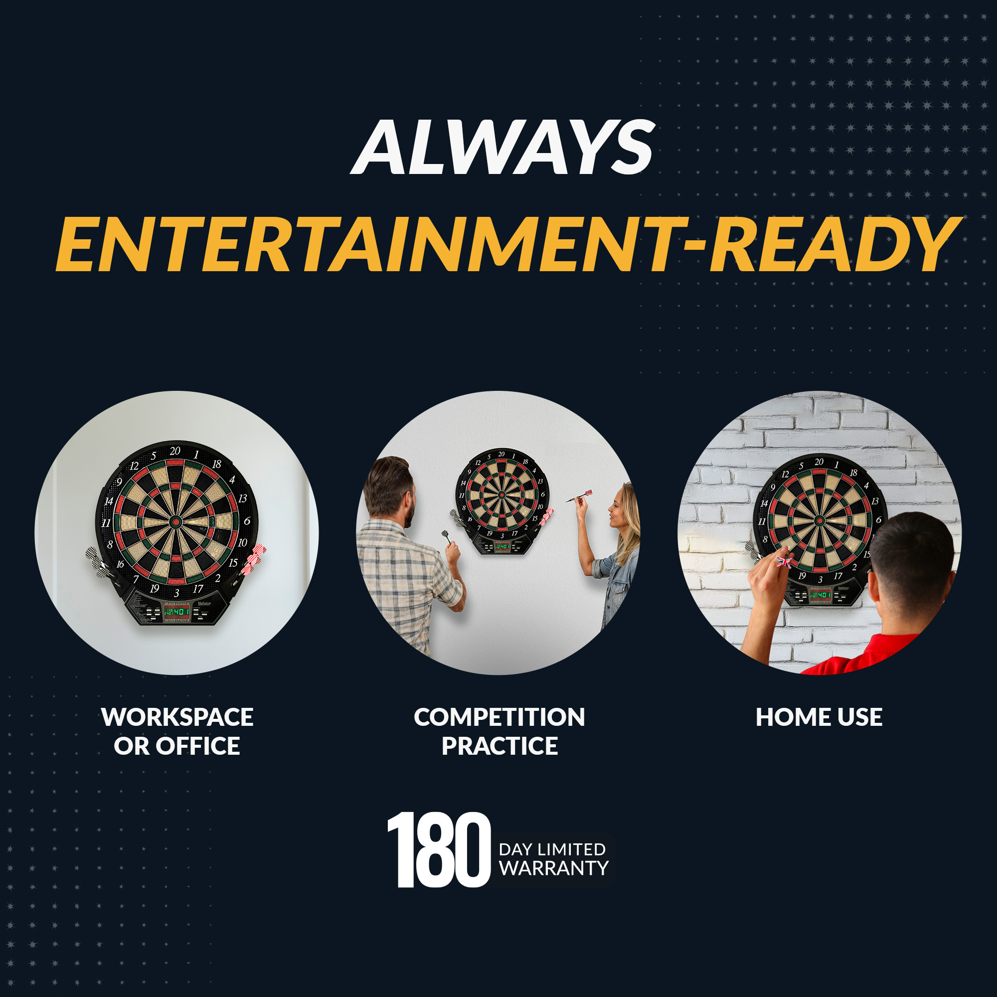 Magnum 15.5-in Electronic Dartboard - 20 Games - Soft Tip | BG1042D image 6