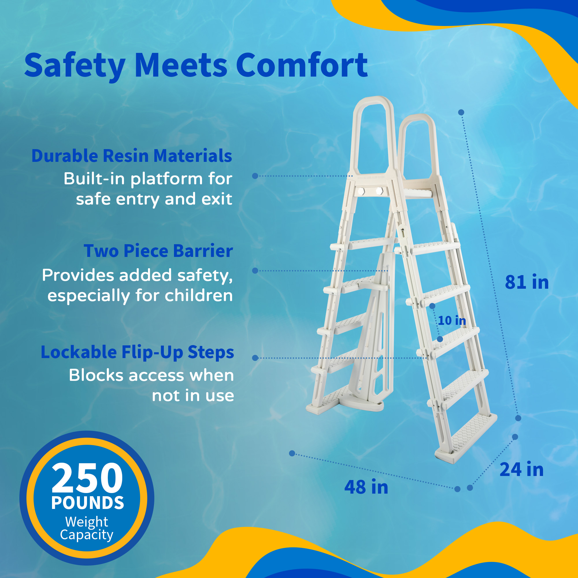 Belize 18-ft Round 52-in Deep 6-in Top Rail Swimming Pool Package | NB3032 image 6
