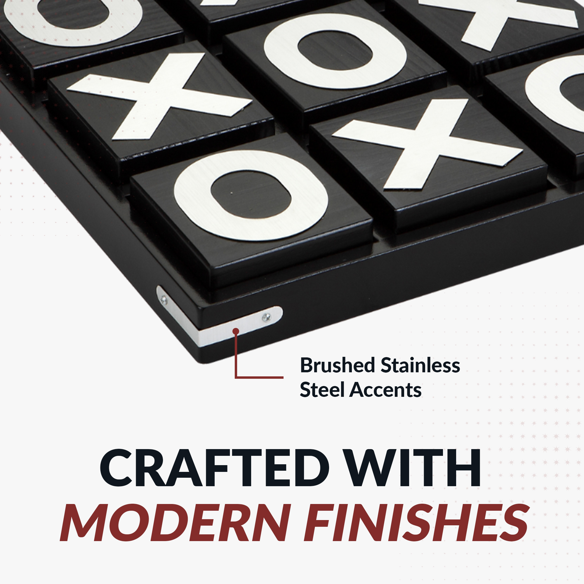 Vintage 14-in Wooden Board Tic-Tac-Toe Set | BG3149 image 5