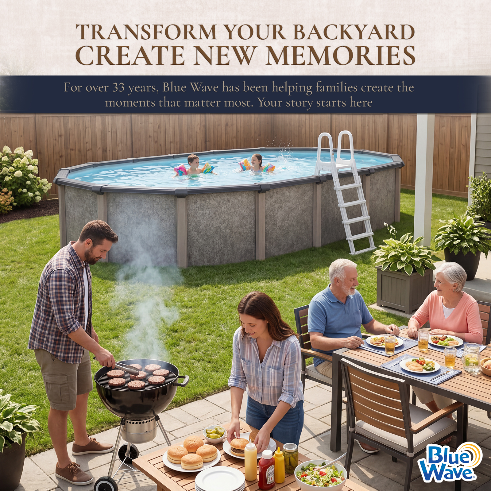 Riviera 15-ft x 30-ft Oval 54-in Deep 8-in Top Rail Metal Wall Swimming Pool Package | NB3624 image 8
