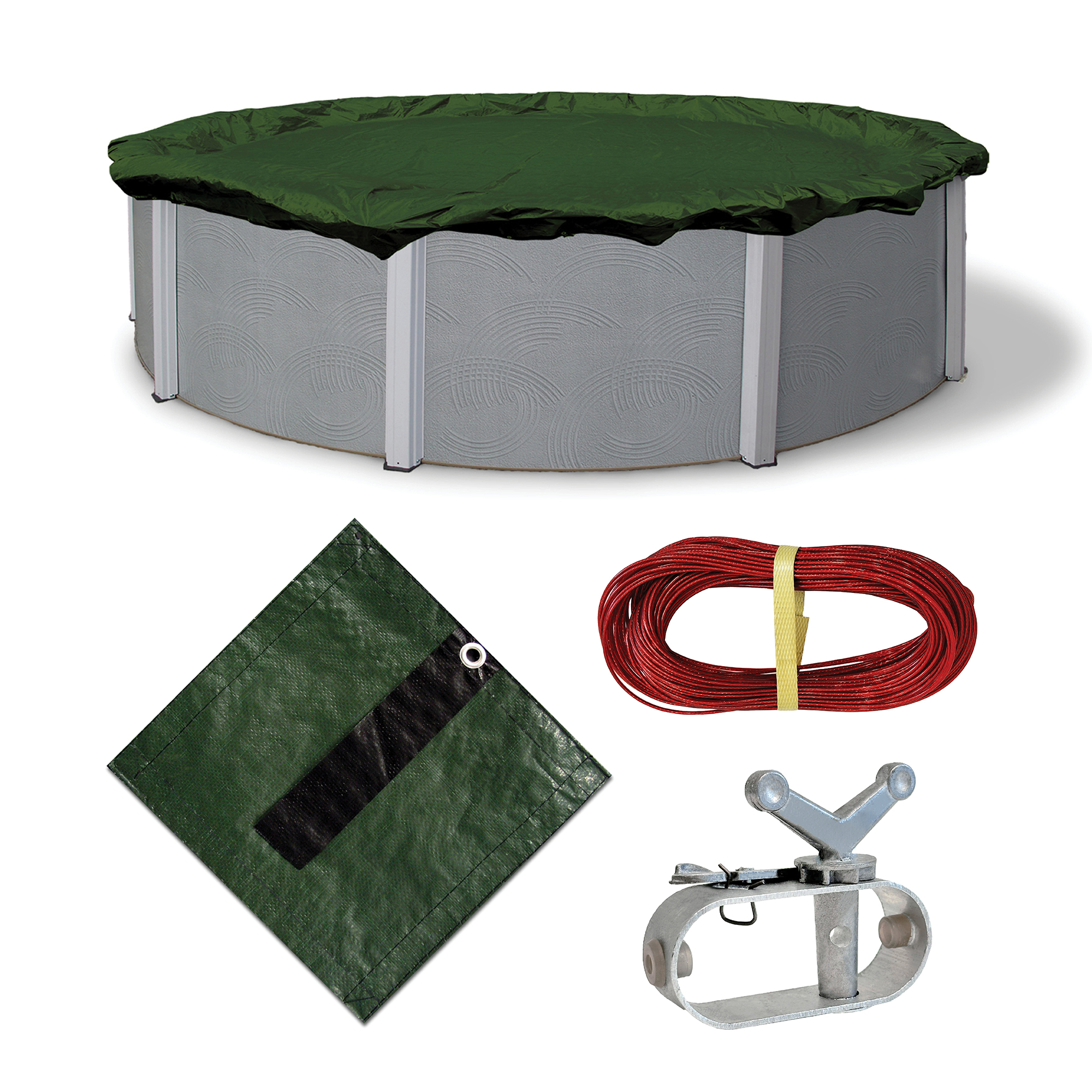 12-Year 15-ft Round Above Ground Pool Winter Cover | WC801-4